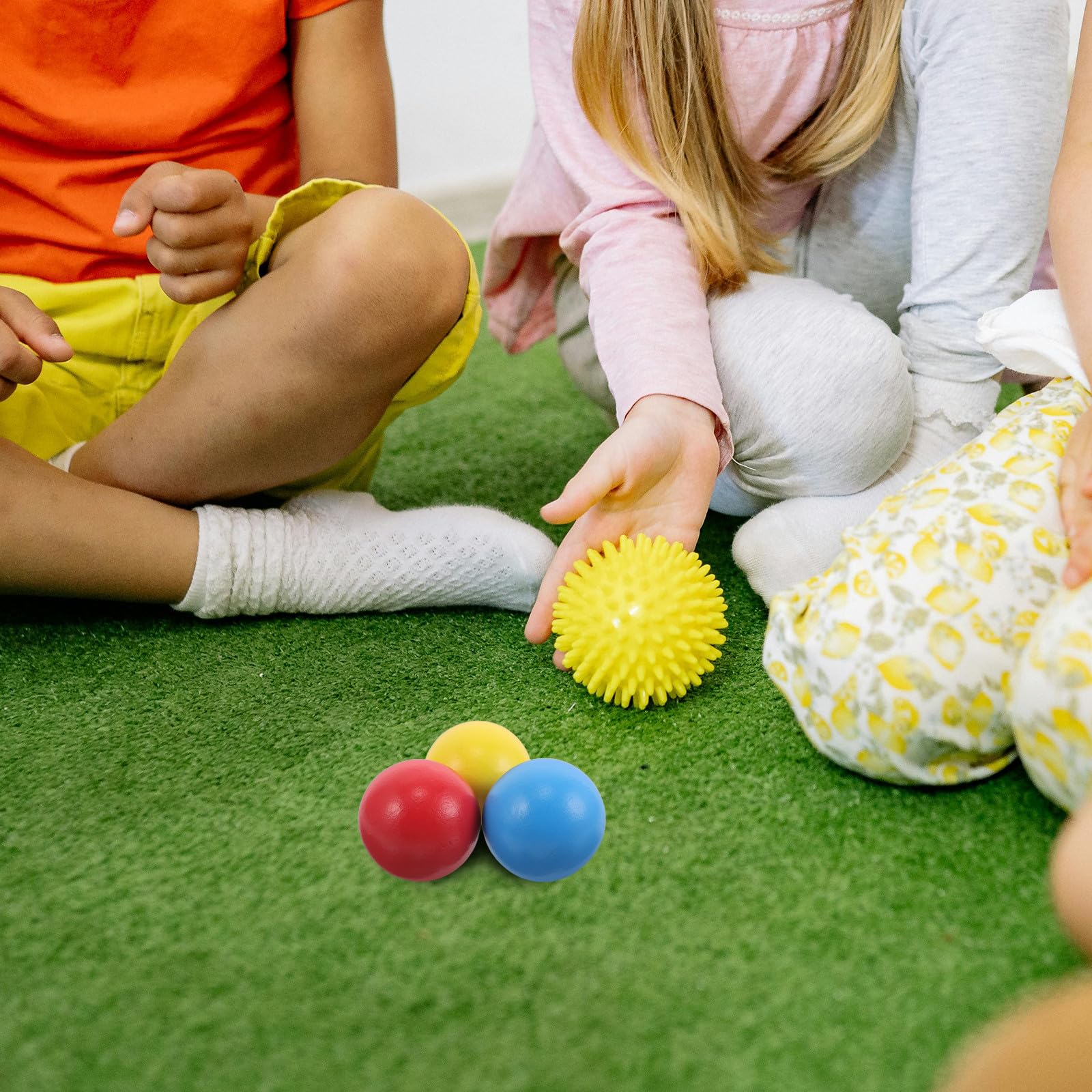 Boules de Croquet en Bois Lot de 3, Jeu de Croquet pour Enfants Plein Air Jardin