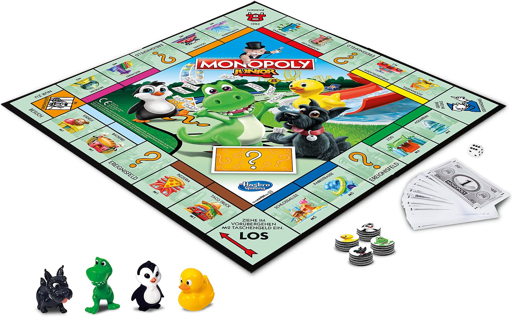 Monopoly Junior, für Kinder ab 5 Jahren, mit fröhlichen Charakteren, einfach verständlch und dennoch spannend, für Kinder und Erwachsene