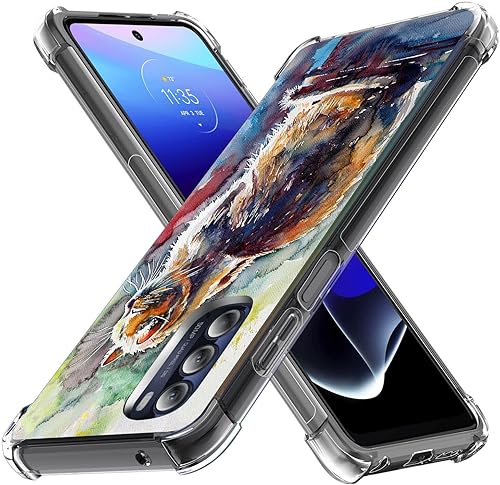 Miniatura 4 de Funda para Moto G 5G 2022, protección contra caídas de pintura de gato lindo a prueba de golpes, carcasa protectora de cuerpo completo resistente a