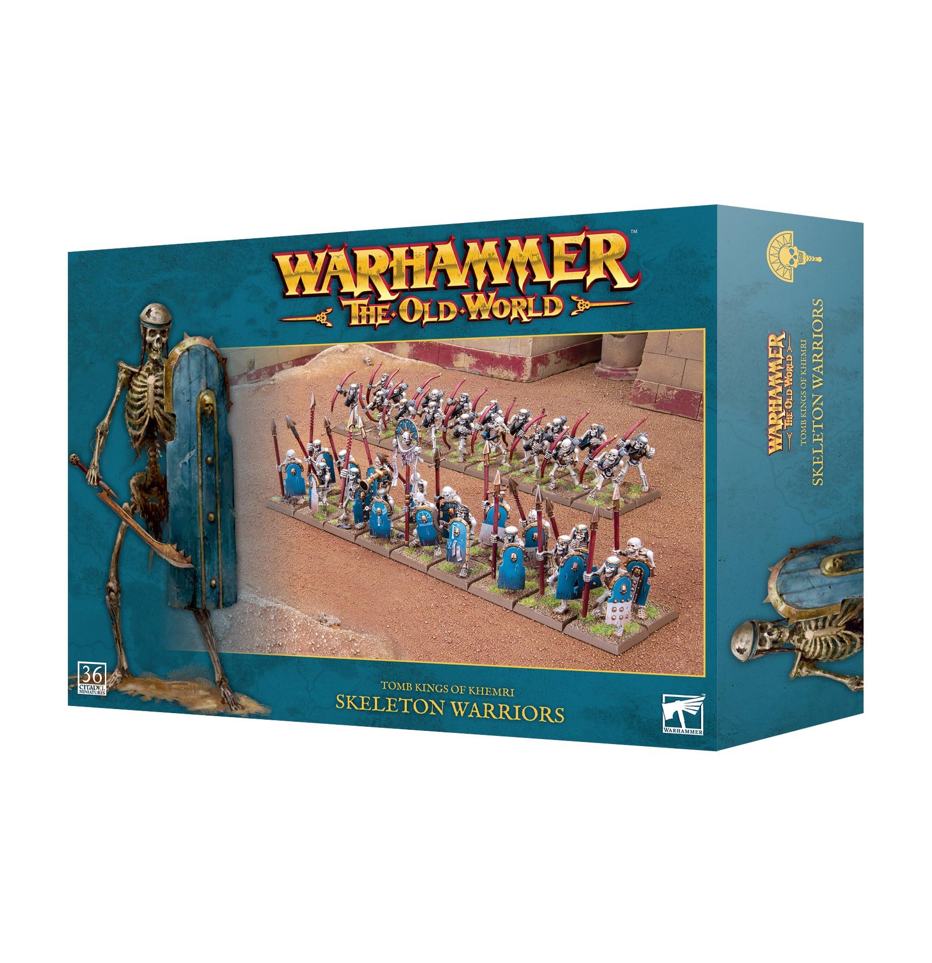 Warhammer - Scheletro Guerrieri/Arcieri Tomb Kings of Khemri - 36 Miniatura Non Morta per Esercito Re dei Sepolcri di Khemri - Collezionabile, Tema Storico