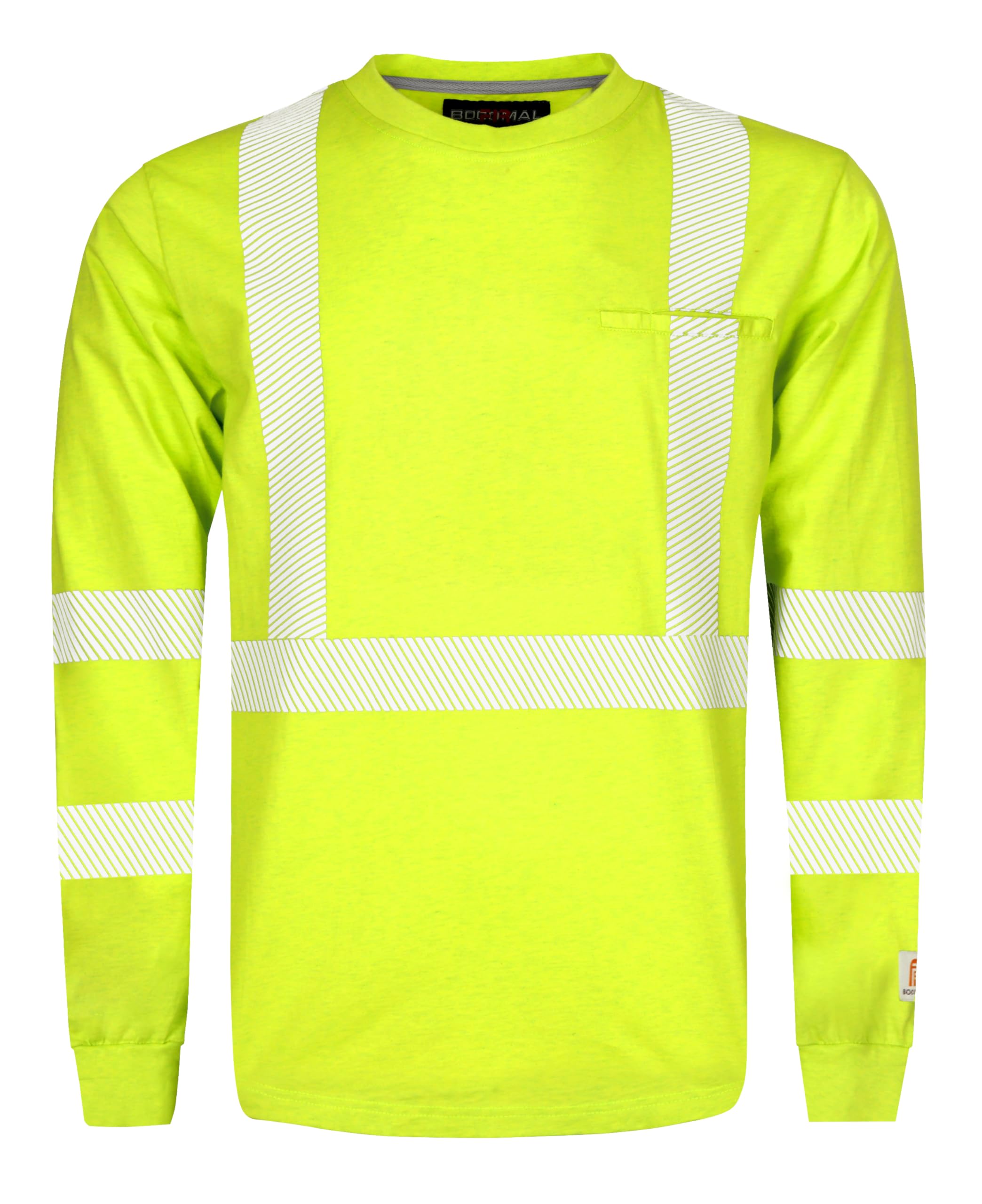 BOCOMAL FR Hi-Vis Shirts 6oz Lightweight High Visibility Reflective Flame  Resistant/Fire Retardant Shirt Men's Safety Shirts