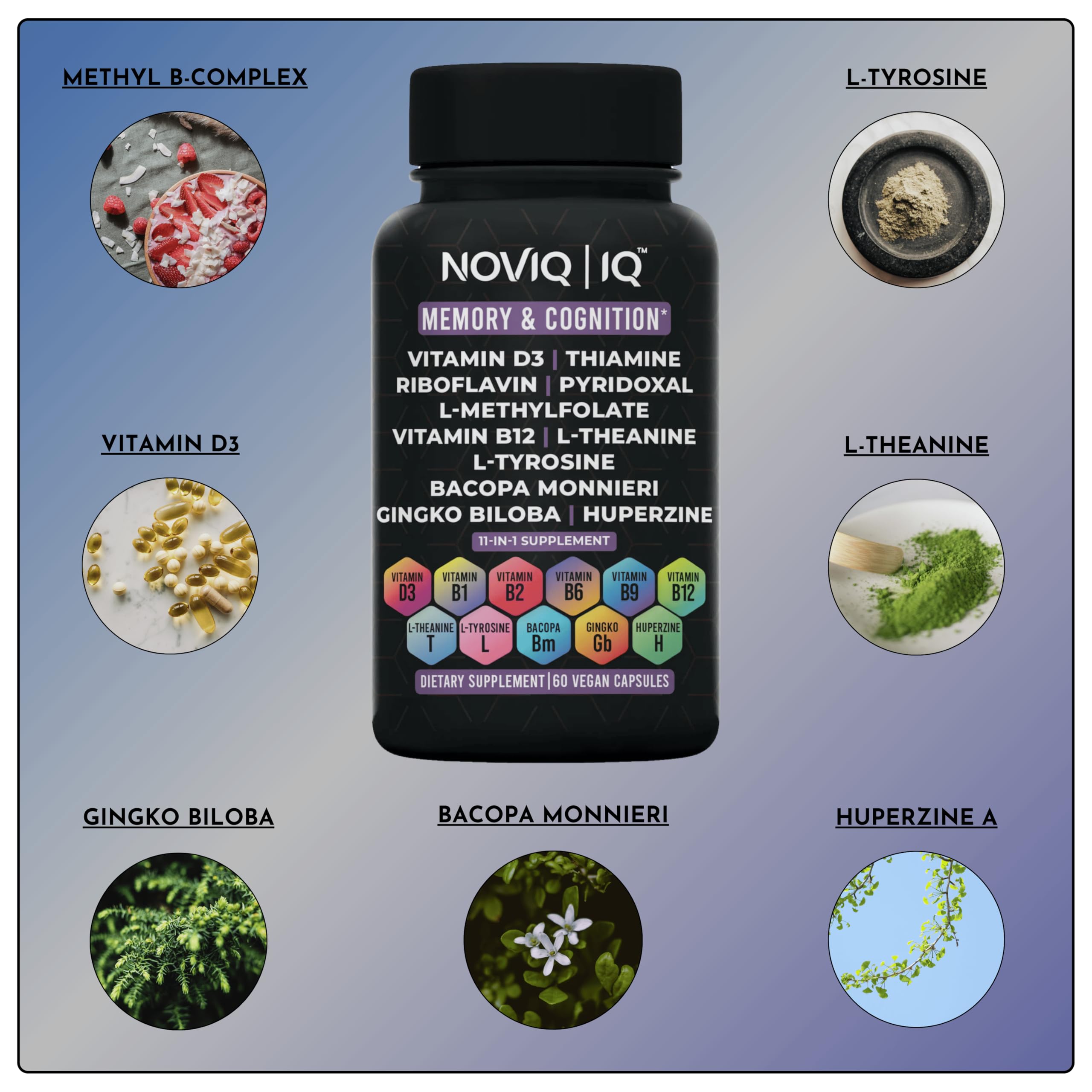 11-in-1 Nootropic Brain Supplement - Memory, Focus & Clarity - 60 Capsules — Amazon image 7