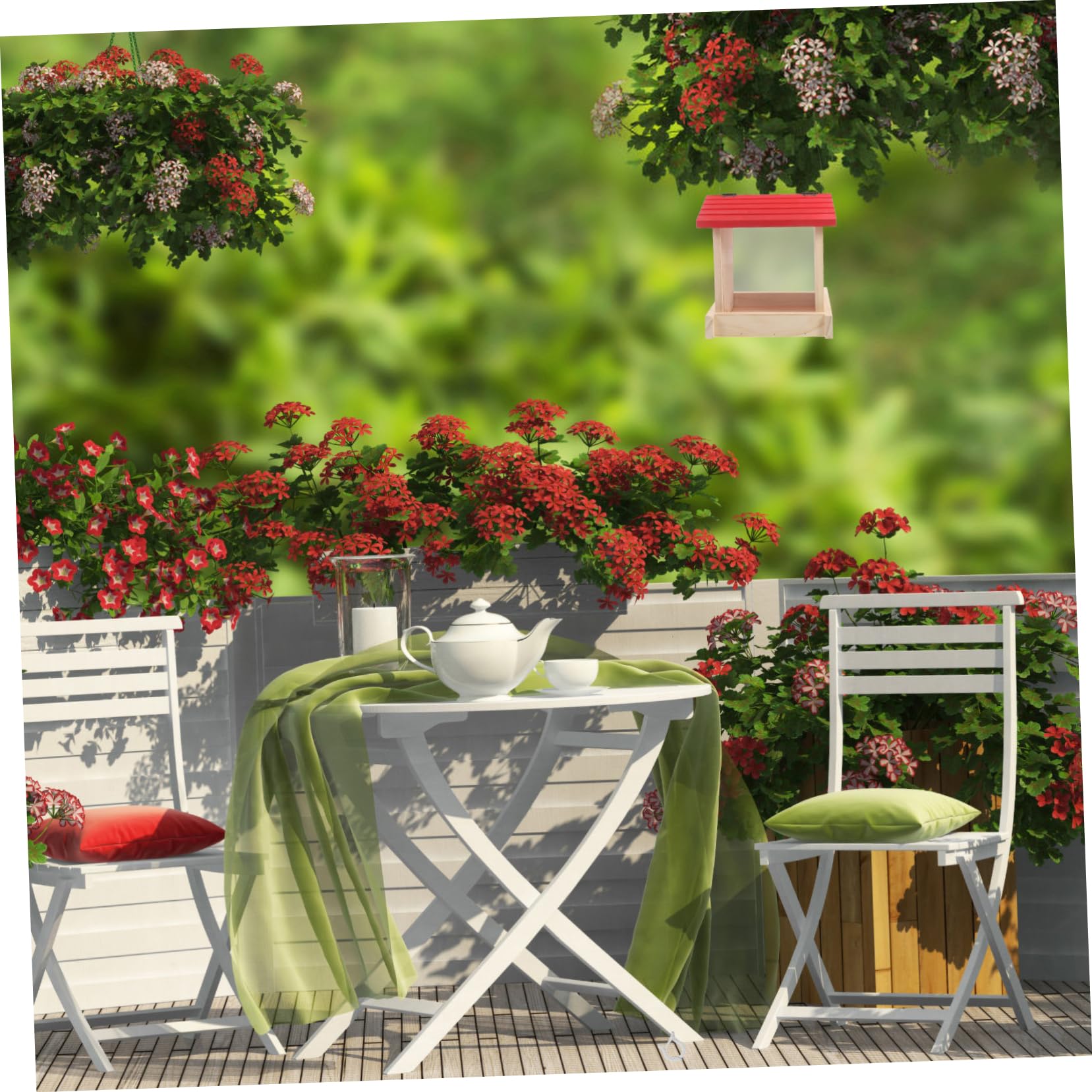Kisangel Dekorativer Vogelhäuschen Zum Aufhängen Für Den Außenbereich Aus Holz Regensichere Funktion Für Den Gartenhof