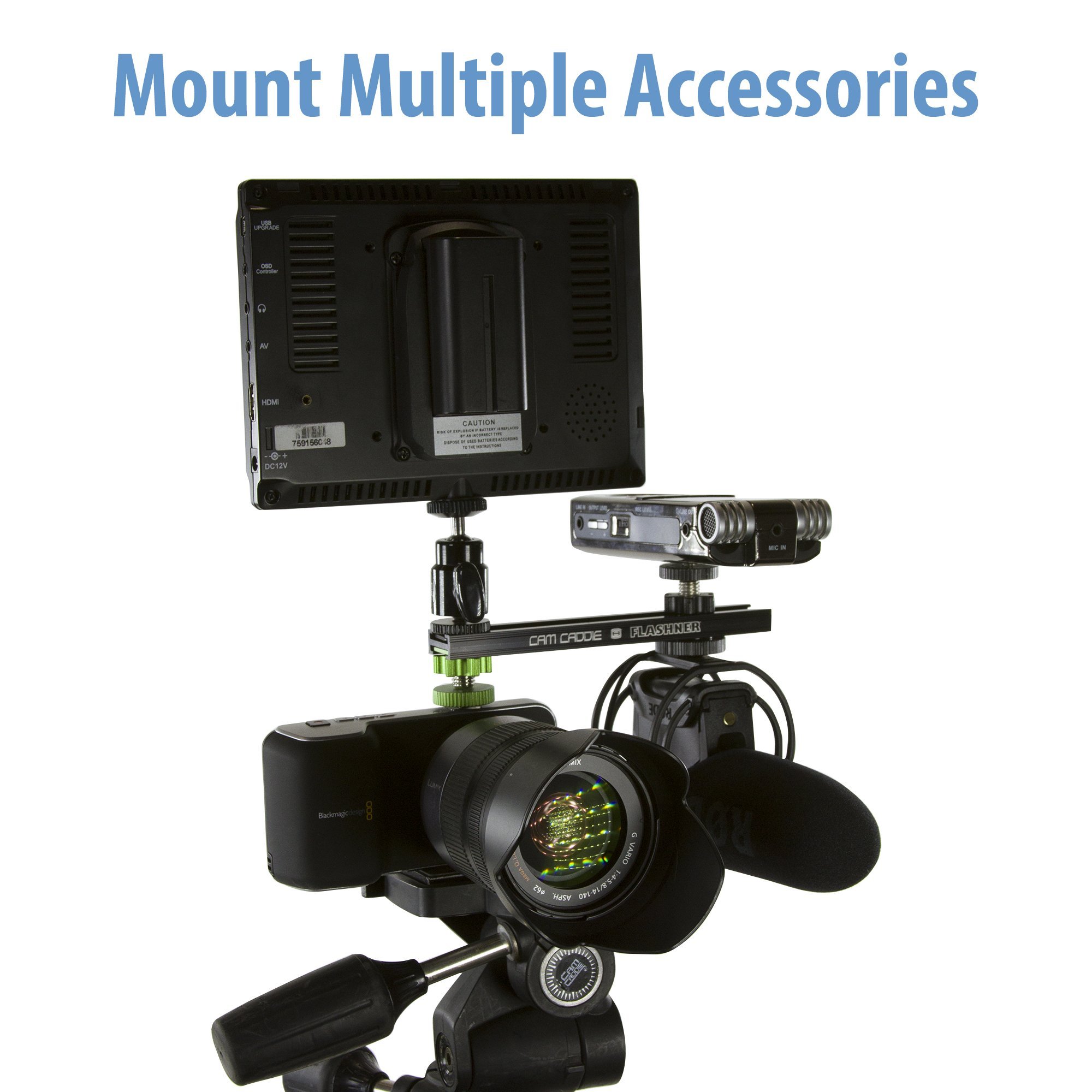 Cold Shoe Extension Bracket 8 - Inch Double Sided Accessory Mount Bar - View #8