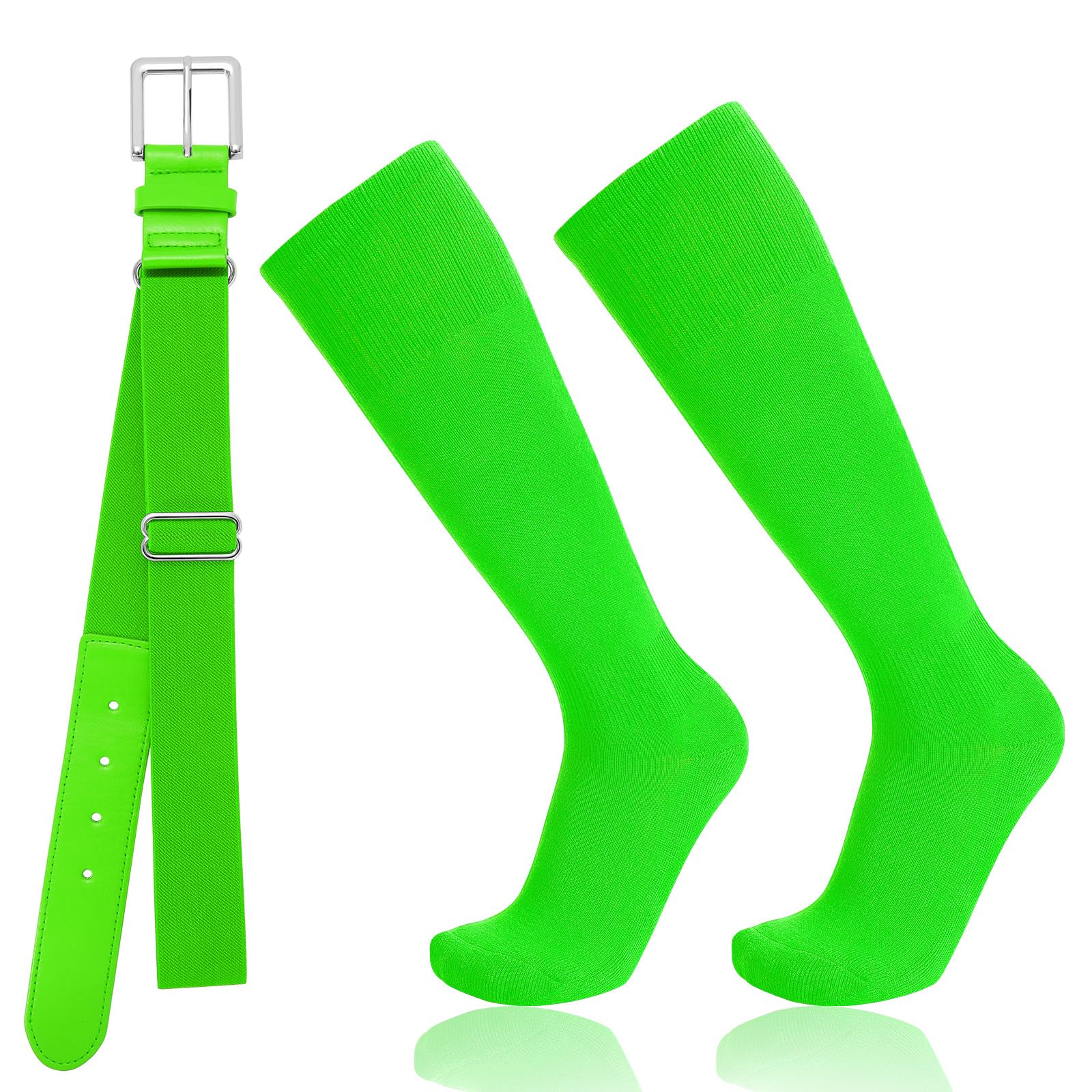 Baseball Socks and Belt Combo for Youth Adult - Softball Socks and Belt for Boys and Girls
