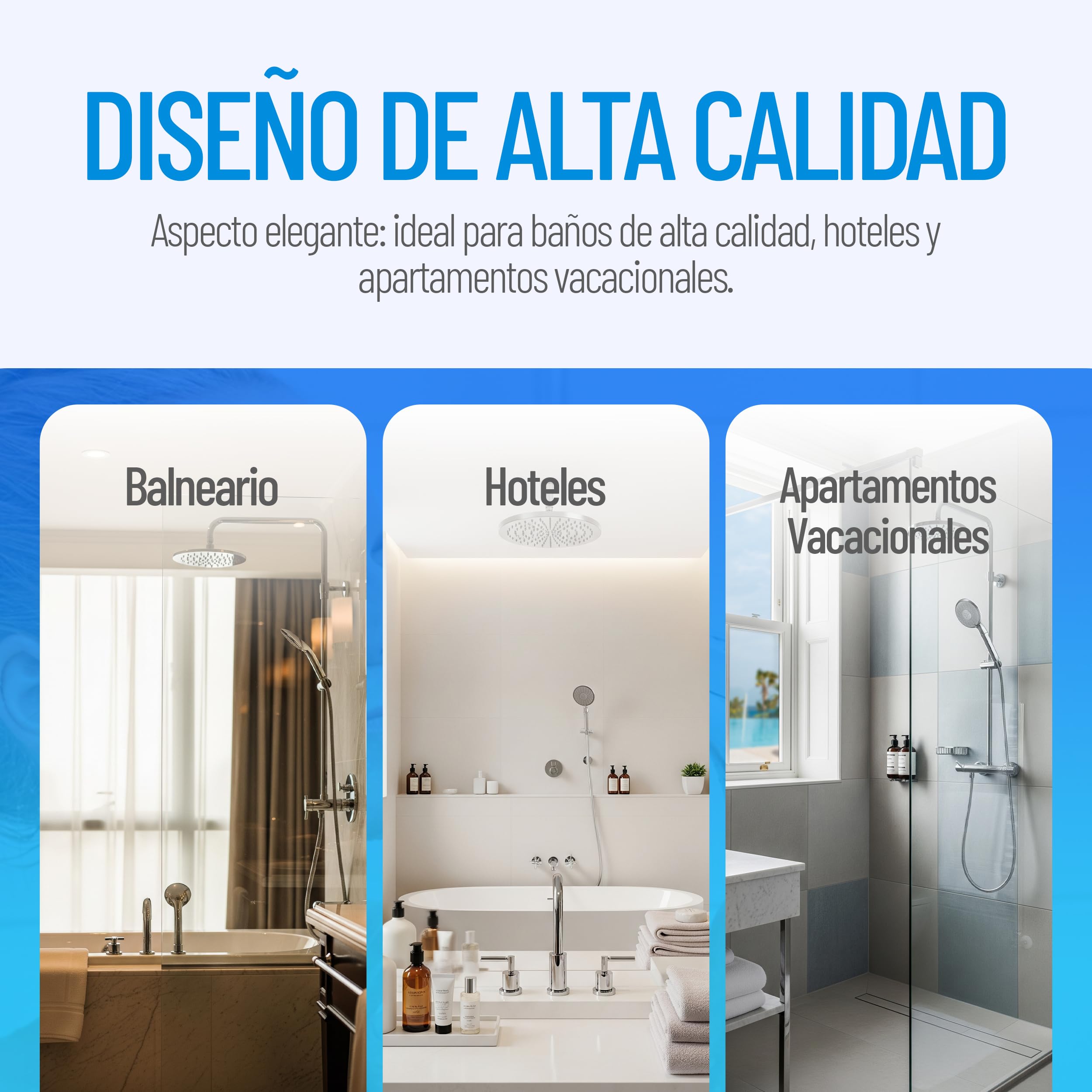 Cabezal de ducha con filtro Legionella, protección a largo plazo, elegante y discreto
