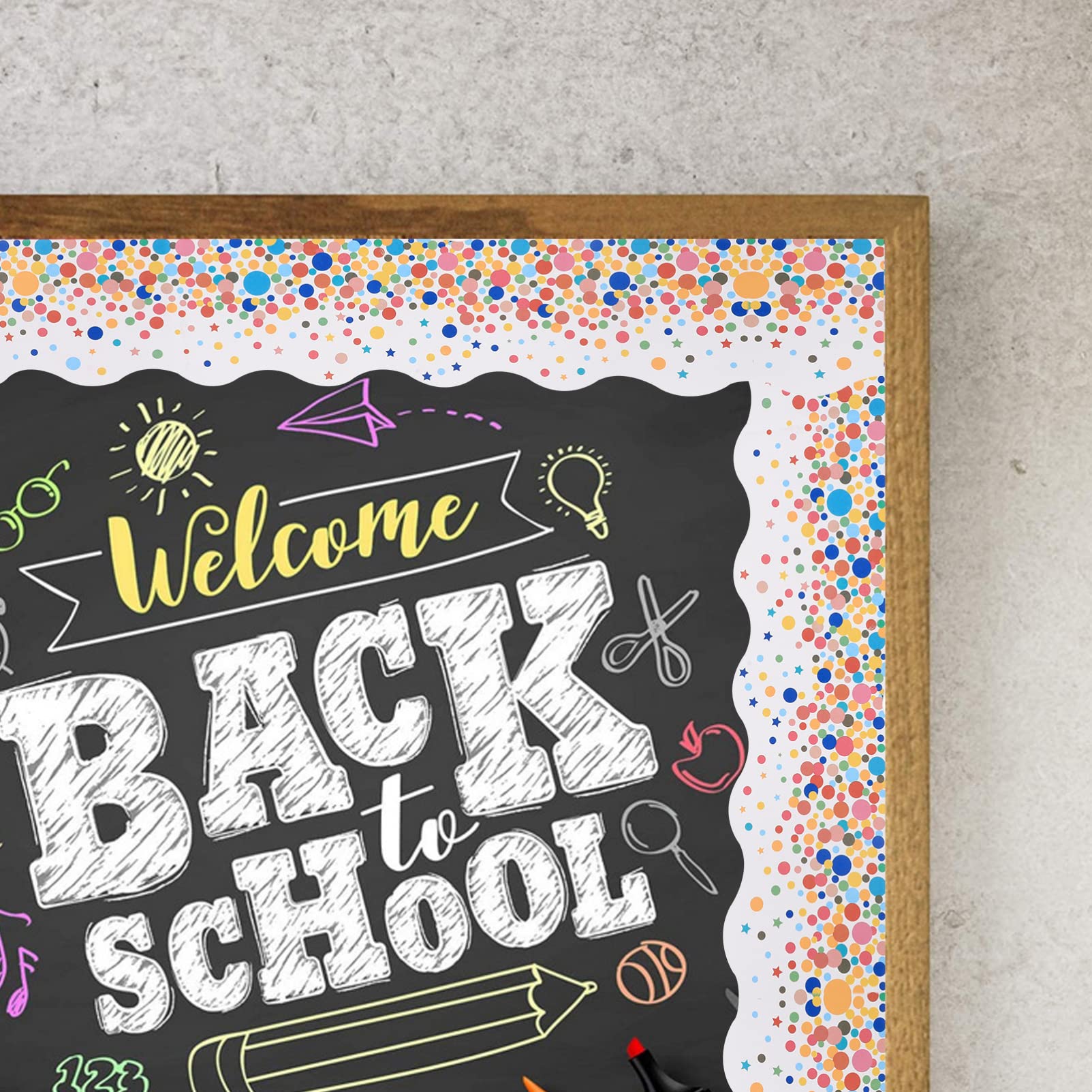 6 Rouleaux De Bordures De Tableau D'Affichage à Volants En Toile De