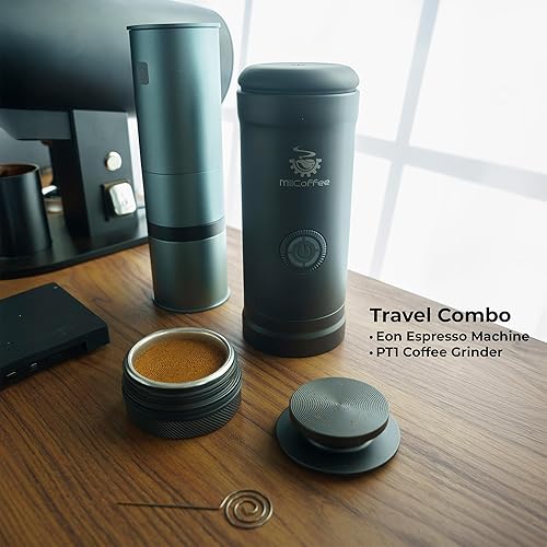 Miniatura 5 de MiiCoffee Eon - Máquina de café espresso portátil, cafetera de viaje con autocalentamiento y carga USB-C (gris)
