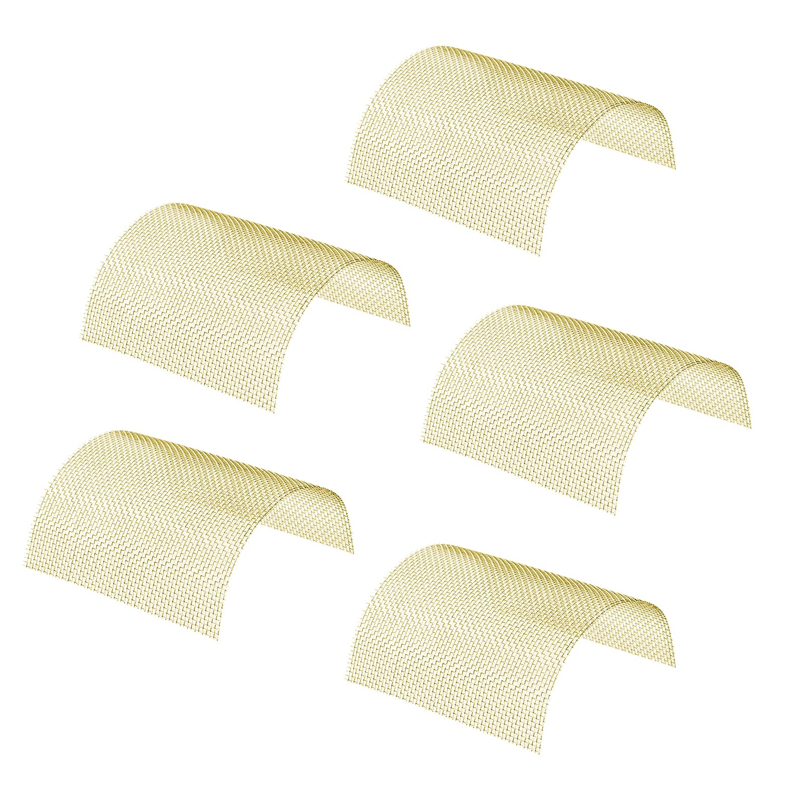 5Pcs 200 Mesh Brass Woven Wire Mesh, Metal Mesh Shielding Fabrics Mesh Copper Wire Filter Net Non-Magnetic Signal Screen Tool DIY Fill Fabric - 5.9x5.9Inch
