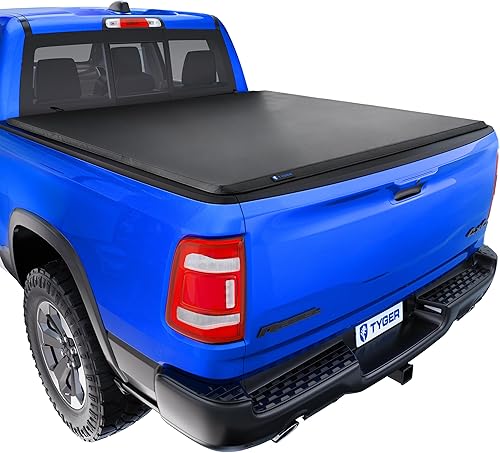 Tyger Auto T3 Cubierta suave de triple pliegue para caja de camioneta compatible con Ram 1500 2019-2026 (no compatible con Classic 19-24), caja de 5