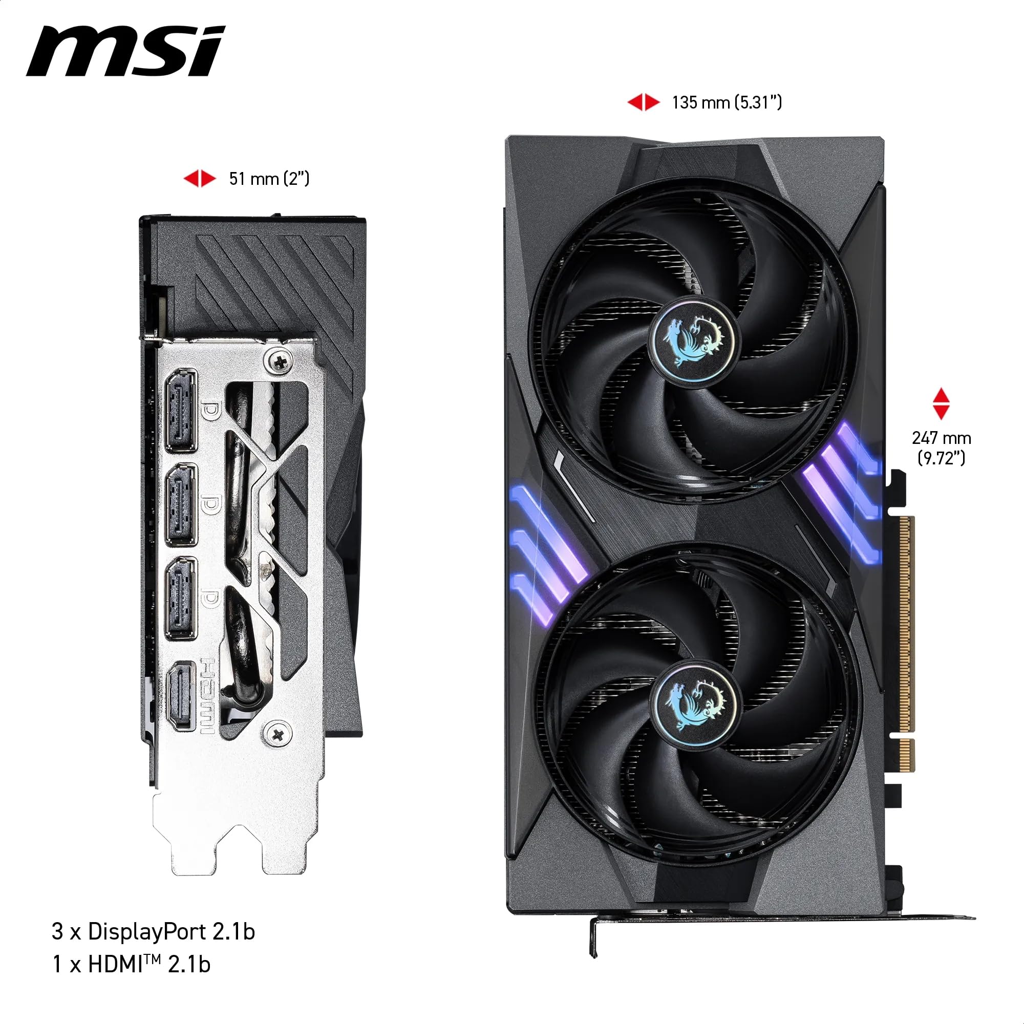 MSI GeForce RTX 5060 Ti 16GB GAMING OC VD9135