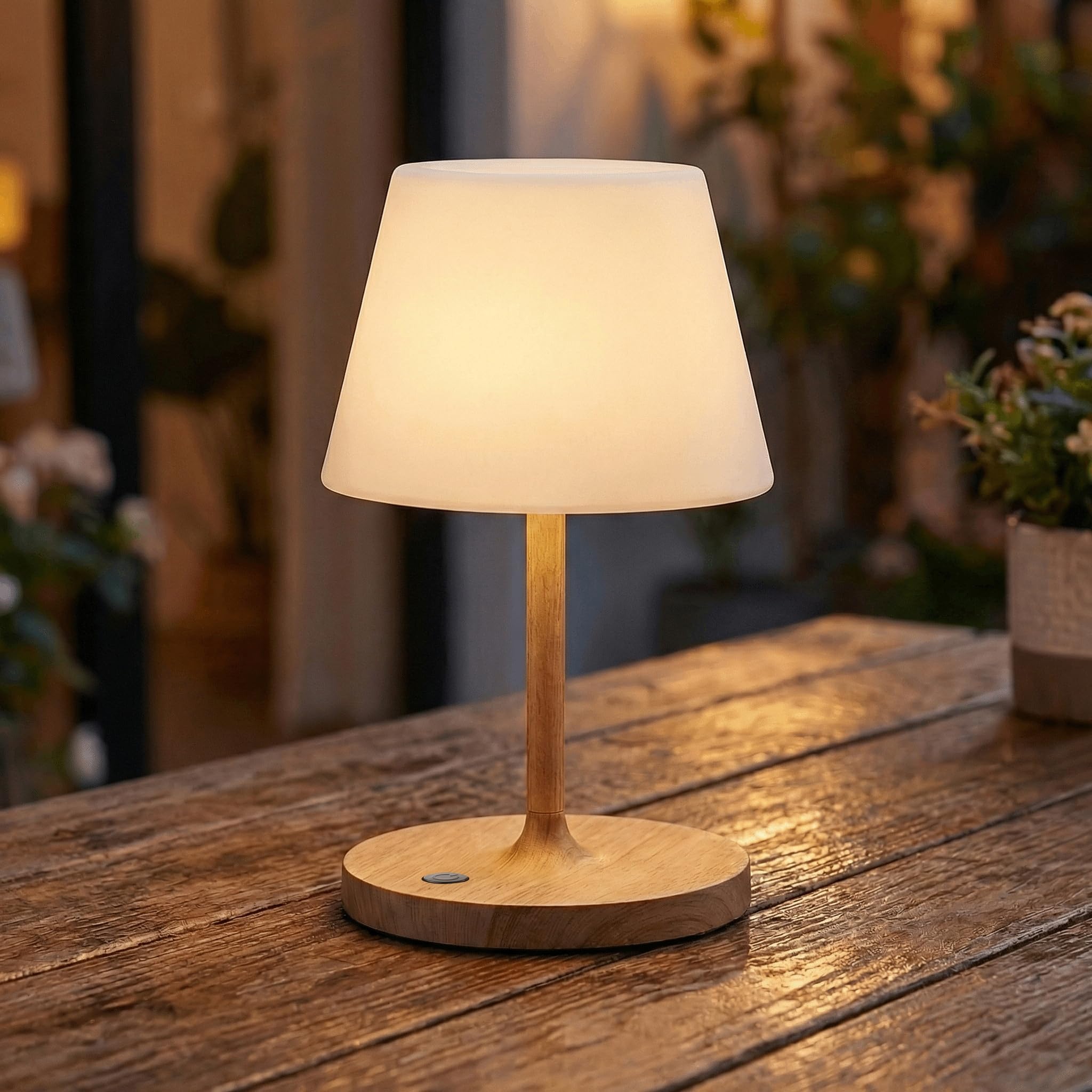 Cordless Lamp 5000mAh Battery Operated Rechargeable Table Lamp with Power Bank Touch Dimmable 3 Color Temperatures IP44 Waterproof