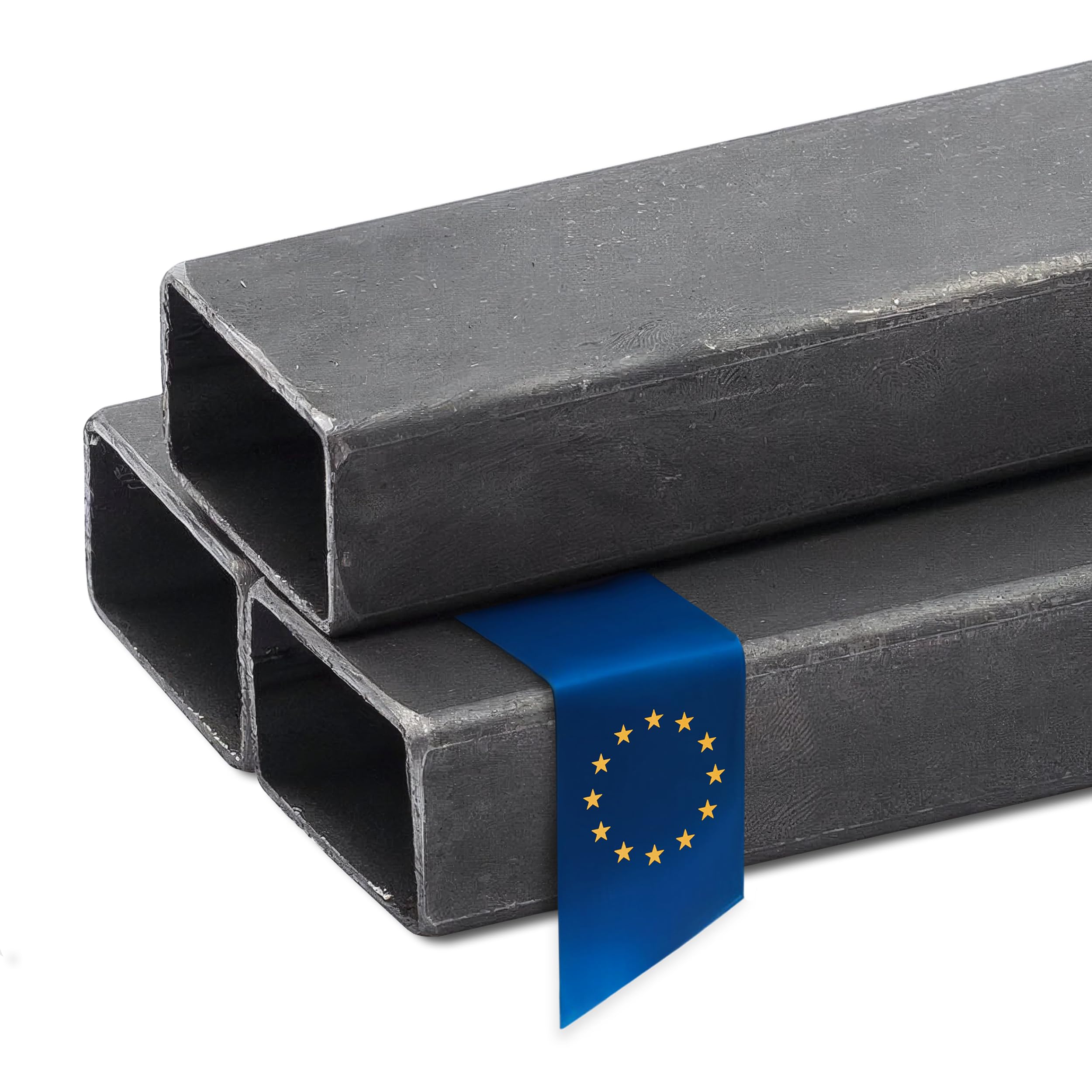 Stahl-Shop24 - Stahl Rechteckrohr Hohlprofil geschweißt Konstruktionsrohr Quadratrohr für Konstruktionen und Geländer Werkstoff S235JRH, Länge:1500 mm, Abmessung:50 x 20 x 3 mm