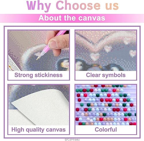 Miniatura 10 de Kits de pintura de diamantes para árbol de Navidad para adultos, kits de arte de diamantes redondos 5D para manualidades, regalo de arte de gemas