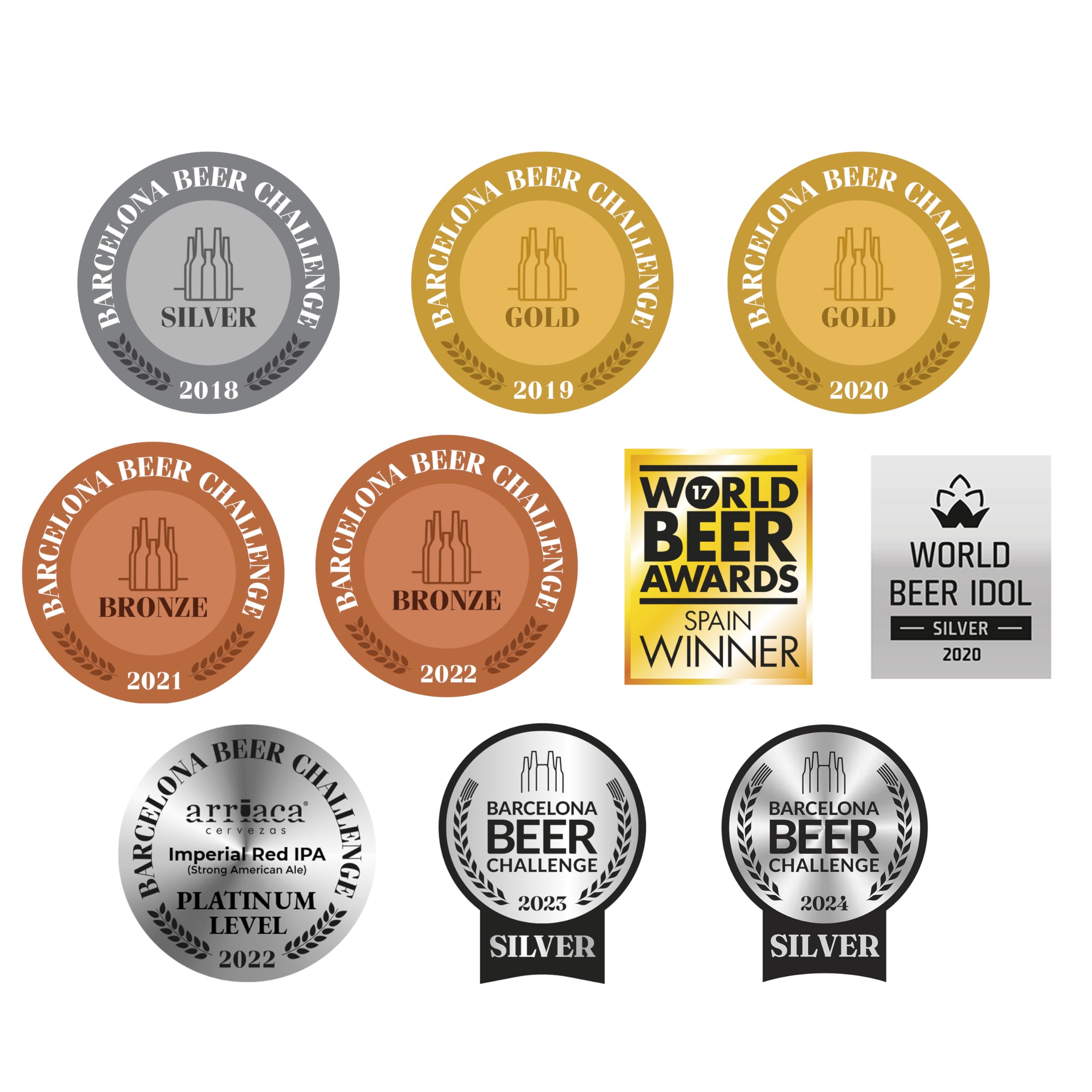 Cerveza Premium Arriaca IMPERIAL RED IPA en Pack Fabricación Artesanal. Premios internacionales a la Mejor Cerveza IPA Artesana (24 latas 33cl)
