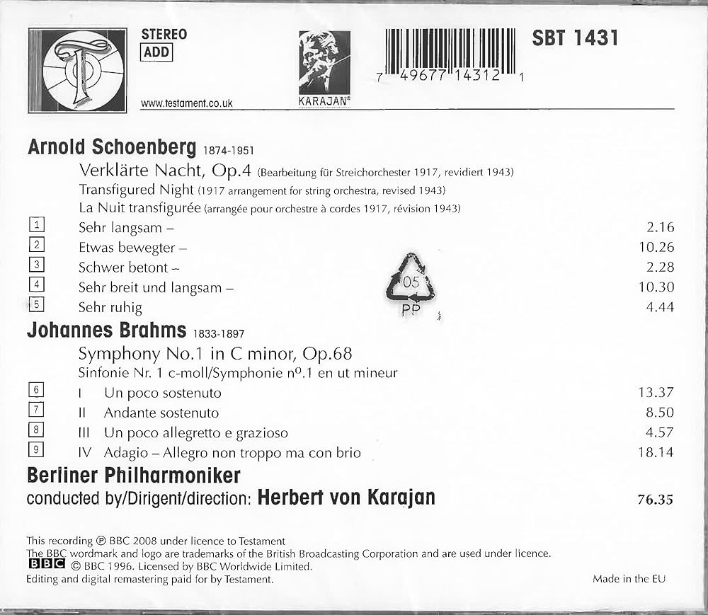 Amazon.co.jp: SINFONIE 1/VERKLAERTE NAC: ミュージック