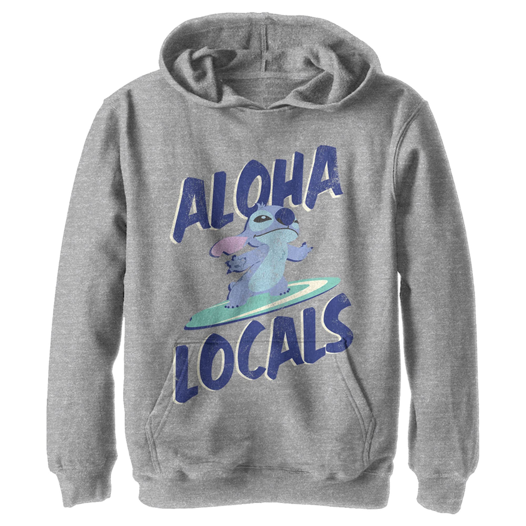 Disney Chłopięca Aloha Locals Stitch bluza z kapturem, sportowa, Heather, M, Sportowa wrzosowa, M
