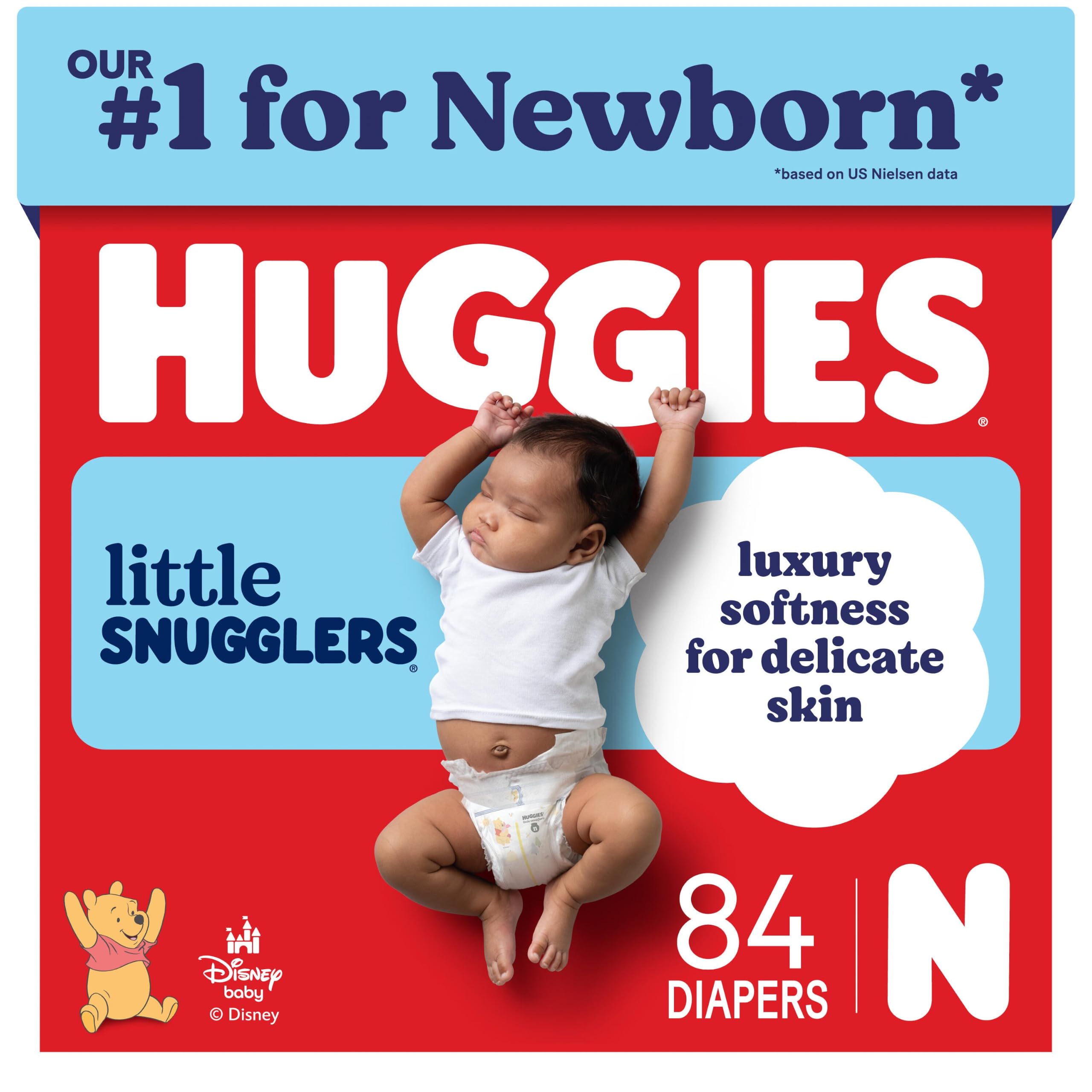 Huggies Little Snugglers Newborn Diapers, 84 Count