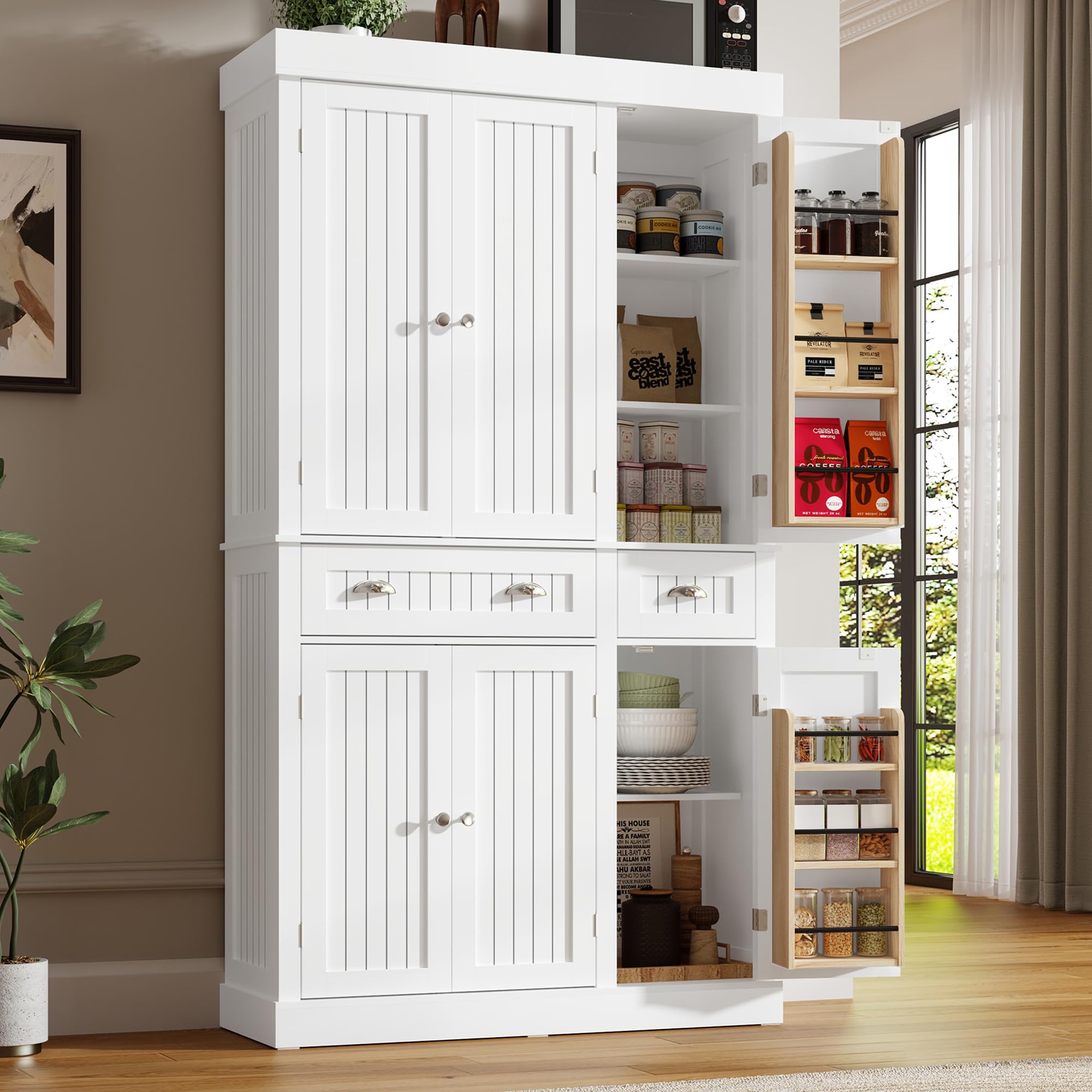 Chartustriable 71 Tall Kitchen Cabinet Pantry