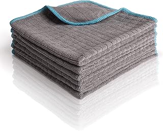 HEYNNA Bonorum 6 x Microfibre Cloths 380 GSM / Microfibre Cloth Car Care Soft & Absorbent / Lint-Free Microfibre Towel for Car Care, Cleaning & Household / Cleaning Cloths 40 x 40 cm