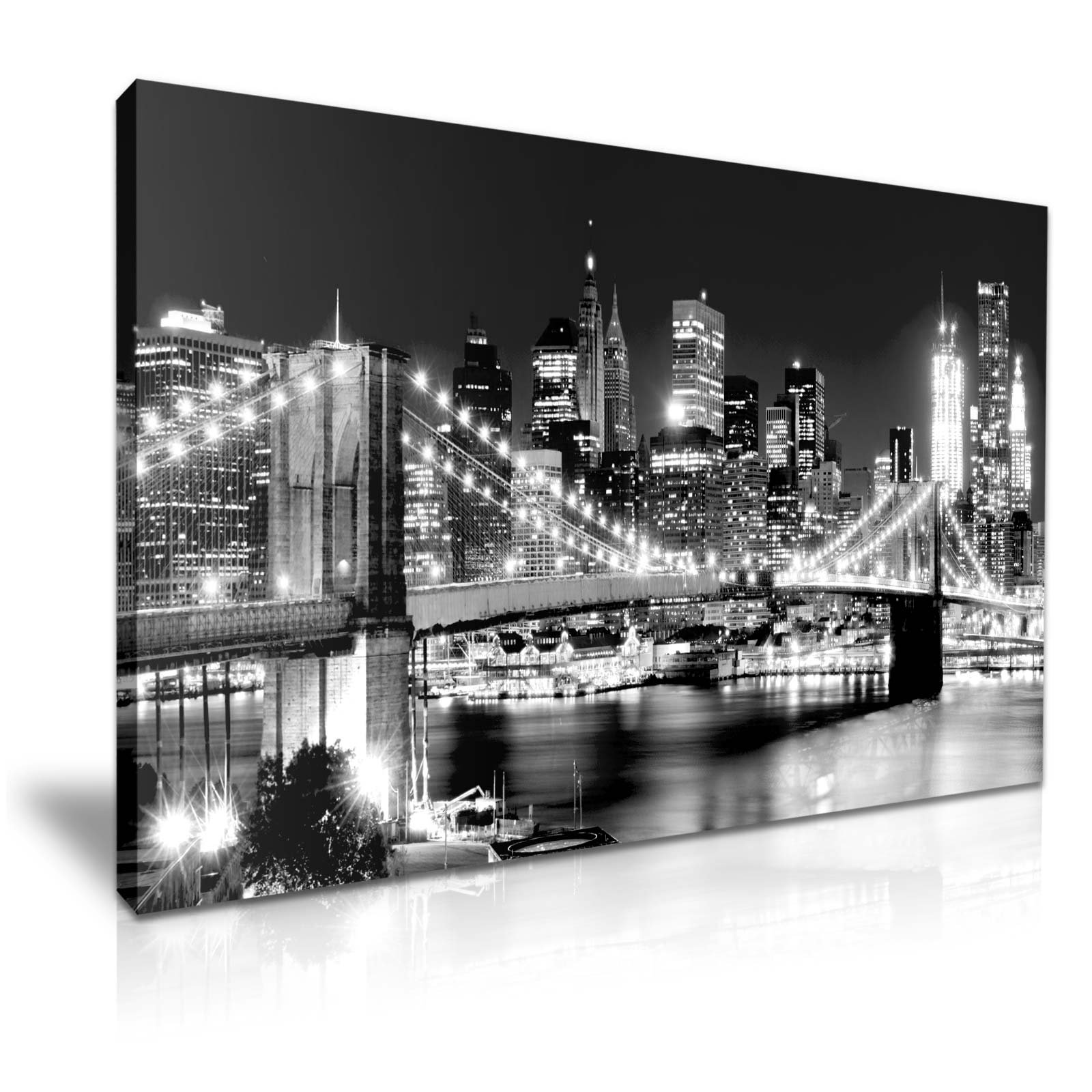 New York Manhattan Brooklyn Bridge Canvas Wall Art Picture Print 76cmx50cm