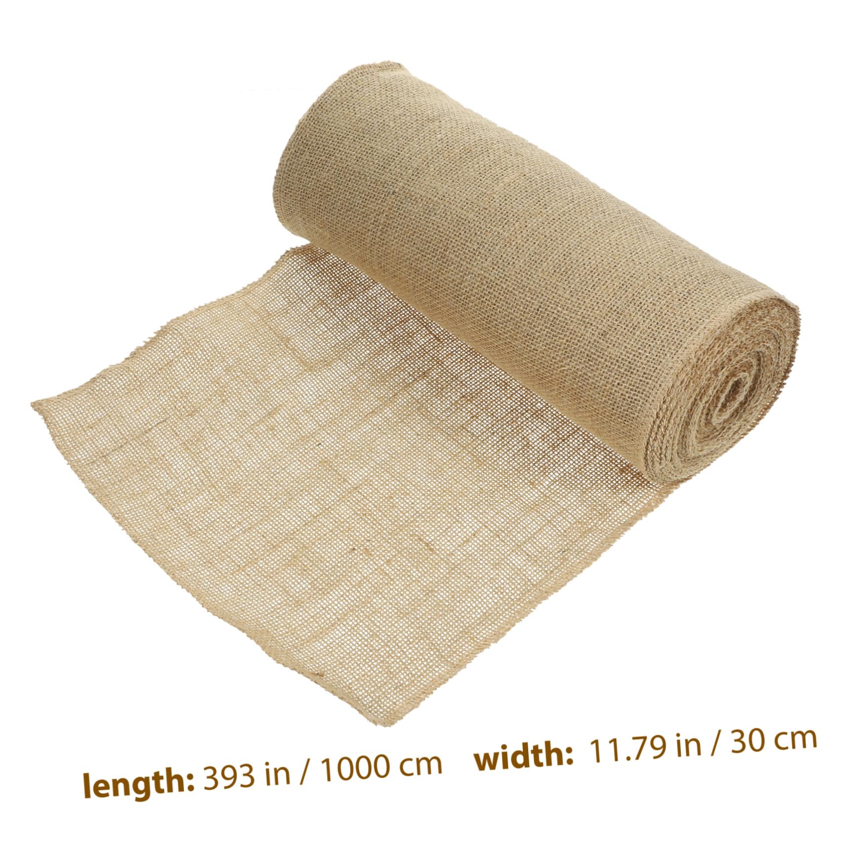 SOLUSTRE Rustikaler Leicht zu Lagern aus Jute Tischläufer 30cm X 10m Rolle Baumwolle und Leinen Nicht Verblassend für Hochzeits und Geburtstagsdeko