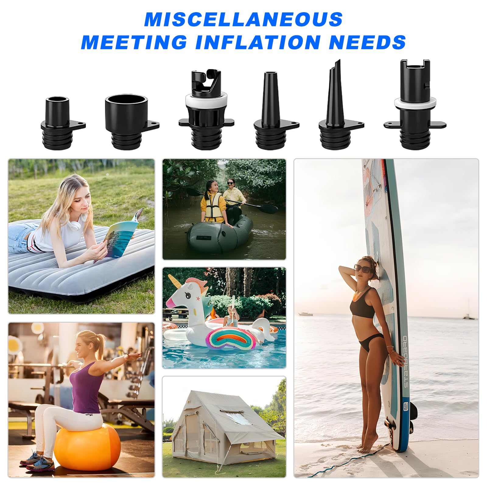 20PSI Intelligent SUP Pump Paddle Board Pump Quick Air Inflator, 12V DC Car Connector For Inflatable Stand Up Paddle Boards, Boats, Water Sports - View #10