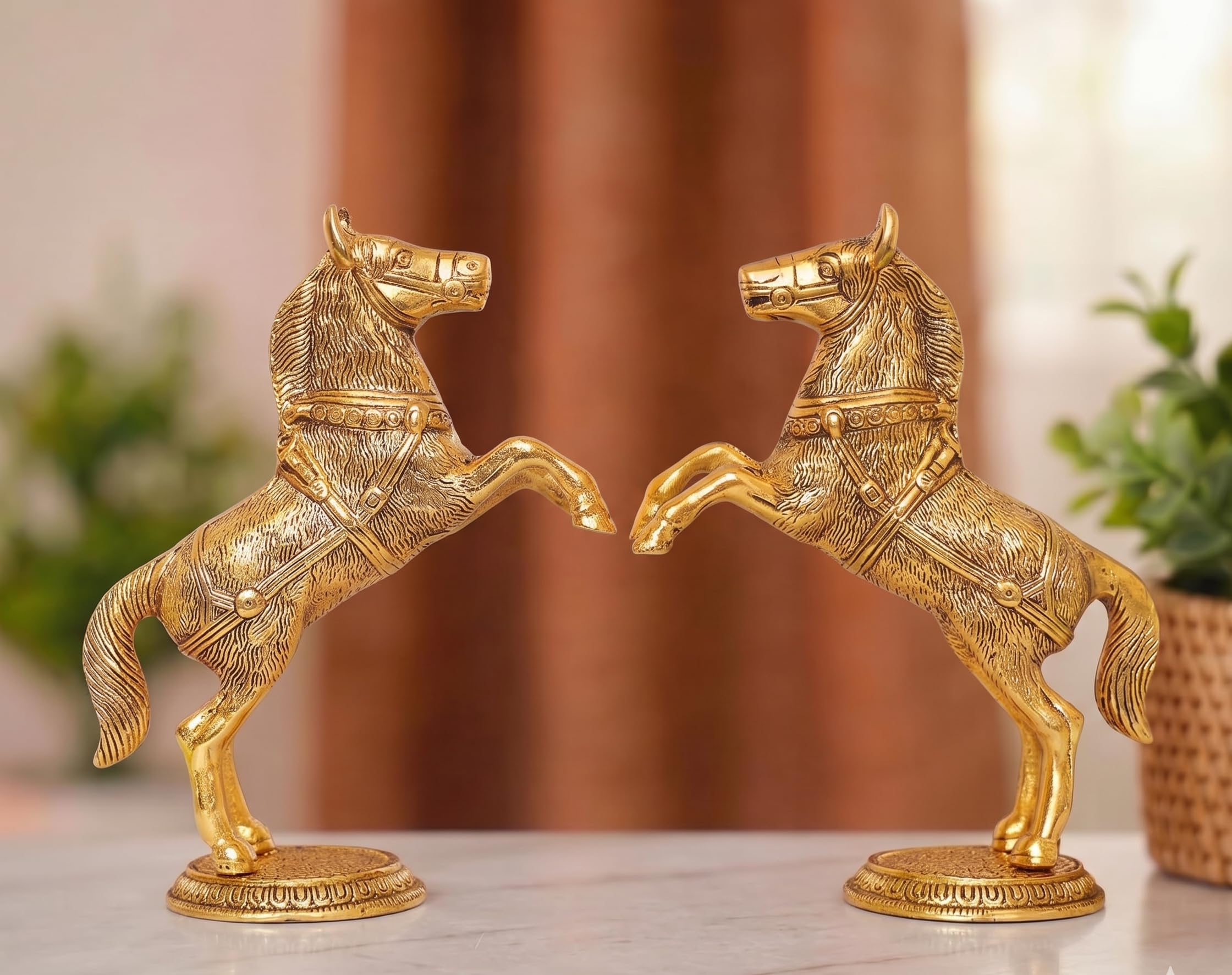 KridayKraft Jumping Horse Statue - Wealth & Good Luck -1