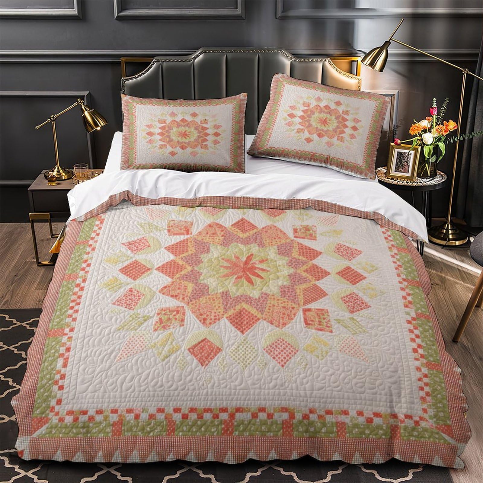 Housse de couette violette microfibre anti-acariens toucher soie