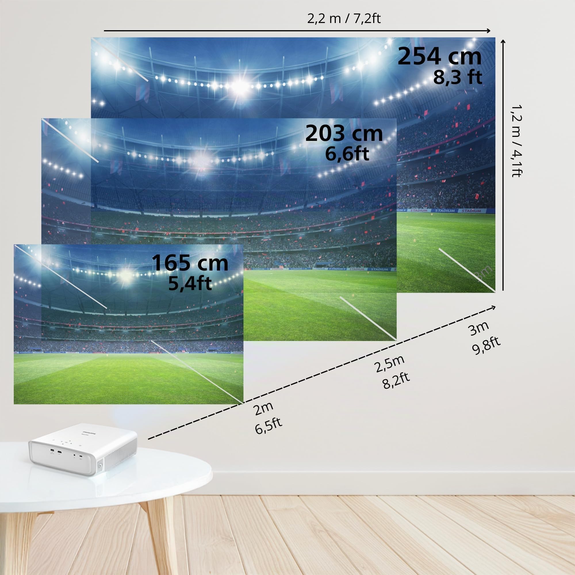 Vidéoprojecteur - PHILIPS - NeoPix 550 Smart - Full HD 1080p - 500 lumens - 100 pouces