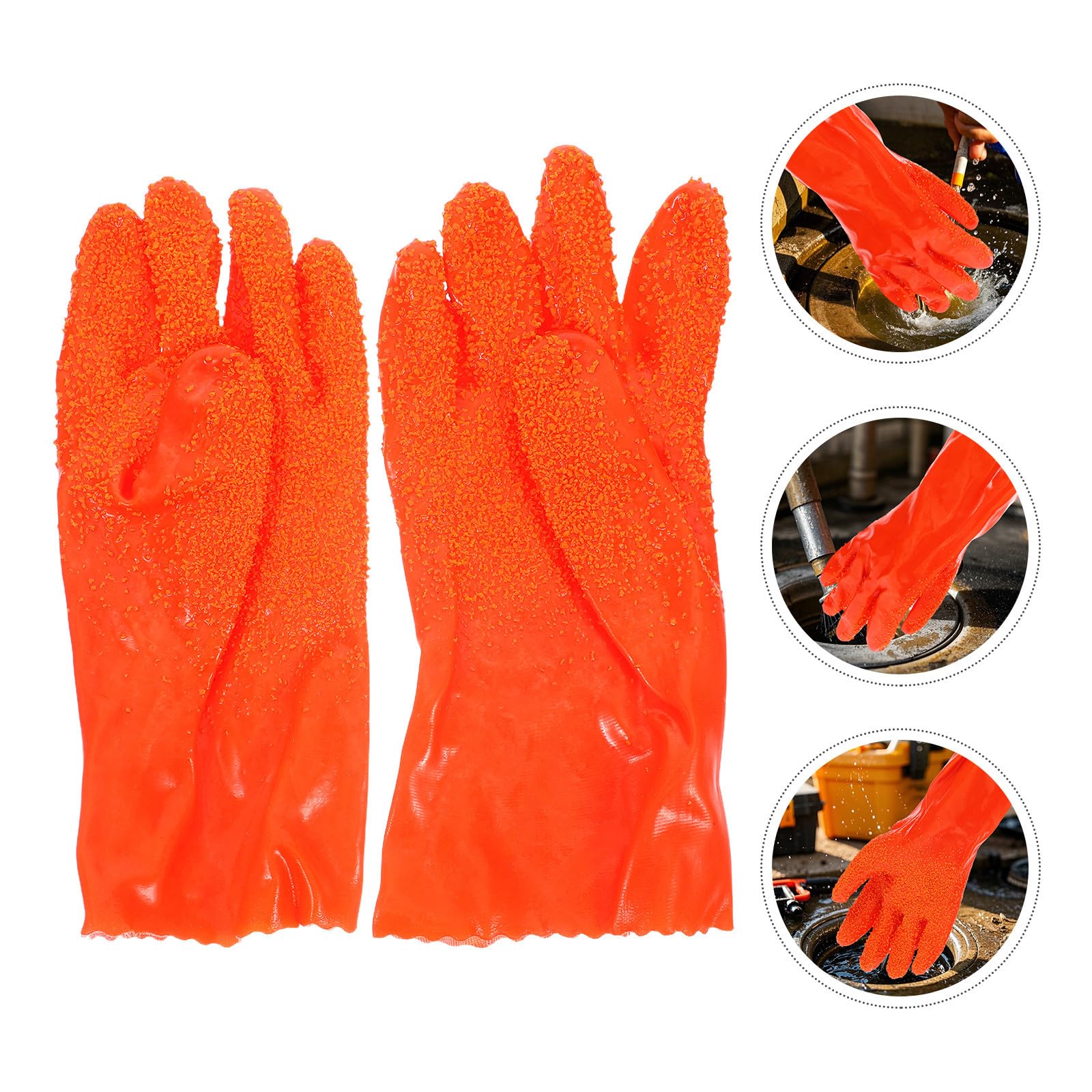 Alipis 6 Pares de Guantes Diseño Flexible y Resistentes Impermeables de Goma para Limpieza de Tuberías para Uso Industrial y Fontaneros