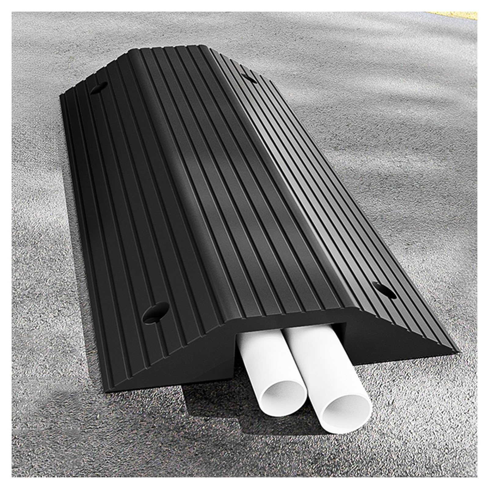 Rubber,Cable Protector Ramp For Garage Gravel Driveways,Asphalt Concrete,22000 Lb Load Capacity