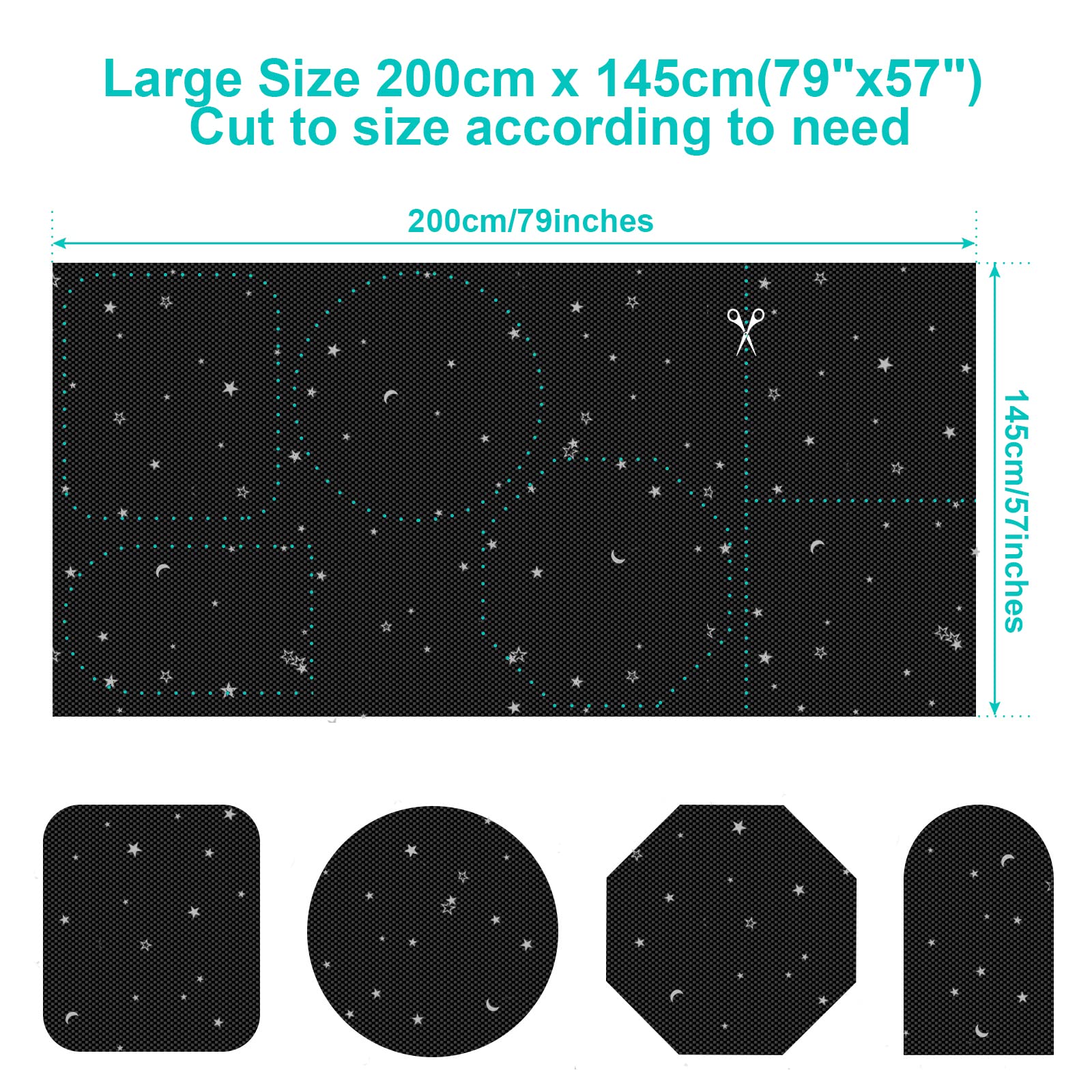 Tenda Oscurante Portatile 100% Blackout, 200,7x144,8 Cm, Bianco E Argento, Con Borsa, Per Viaggi, Camere Da Letto, Dormitori E Lavoratori Notturni