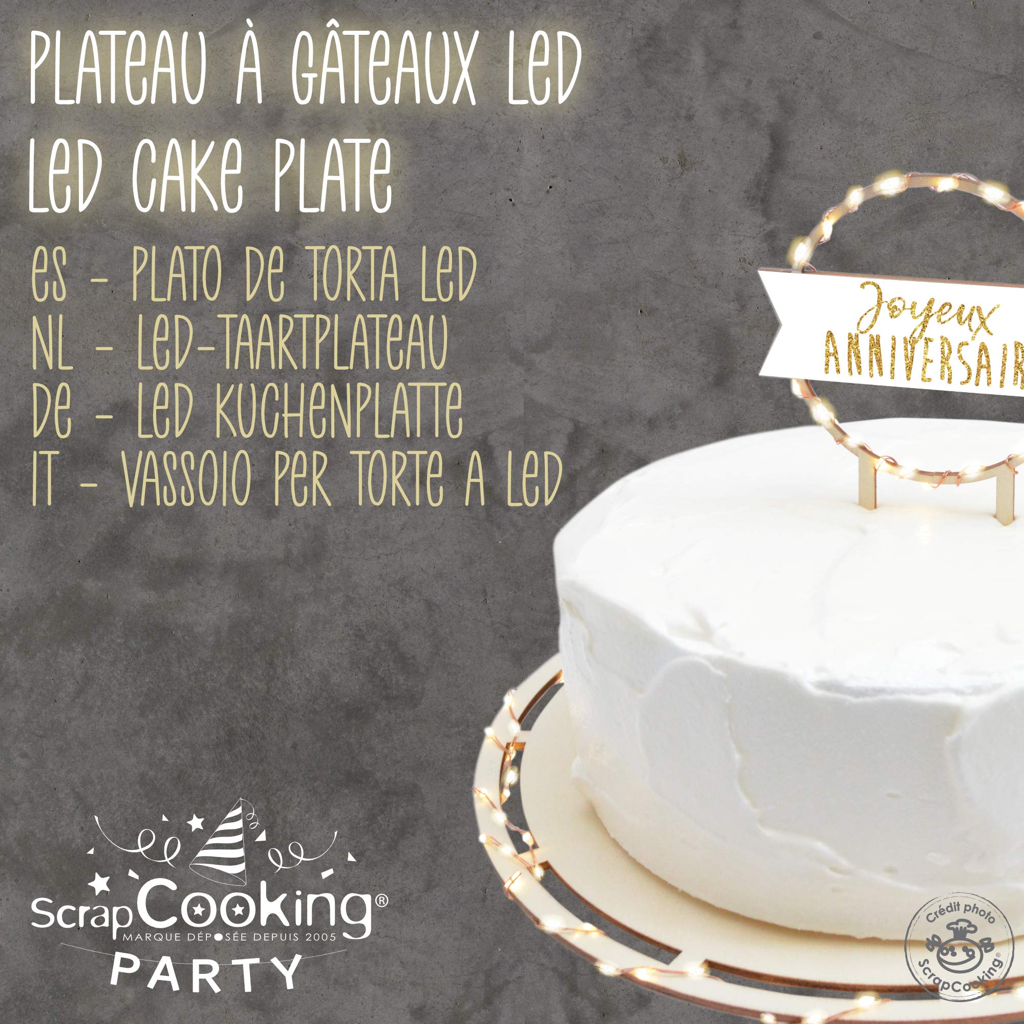 Scrapcooking 4960 LED Light Round Dish