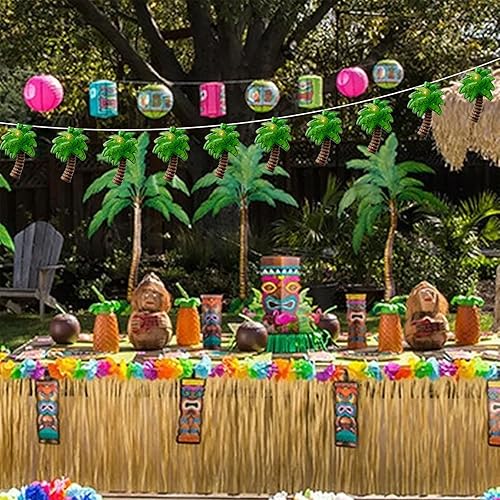 Miniatura 3 de Romasaty Guirnalda de luces de palmera de 8.5 pies con 10 luces de palmera, luces decorativas temáticas de playa de verano para campamento, tienda