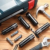 Vista 5 de 30 mini linterna con cordón, 90 pilas AAA, linternas pequeñas de aluminio, 9 linternas de bolsillo LED, linternas de mano brillantes a