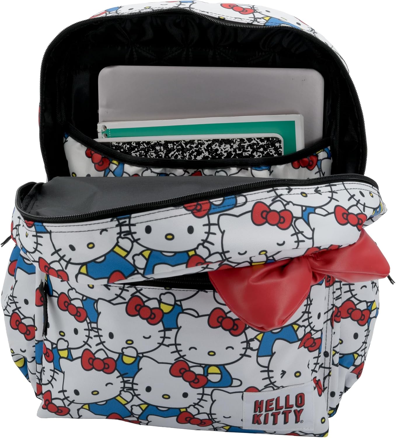AI ACCESSORY INNOVATIONS Hello Kitty Kawaii Backpack, 16” Allover Print with 3D Iconic Hello Kitty Bow - Image 5