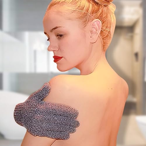 Miniatura 10 de Evridwear Guantes de baño exfoliantes de doble textura para ducha spa masaje y exfoliantes corporales removedor de células de la piel muerta guantes