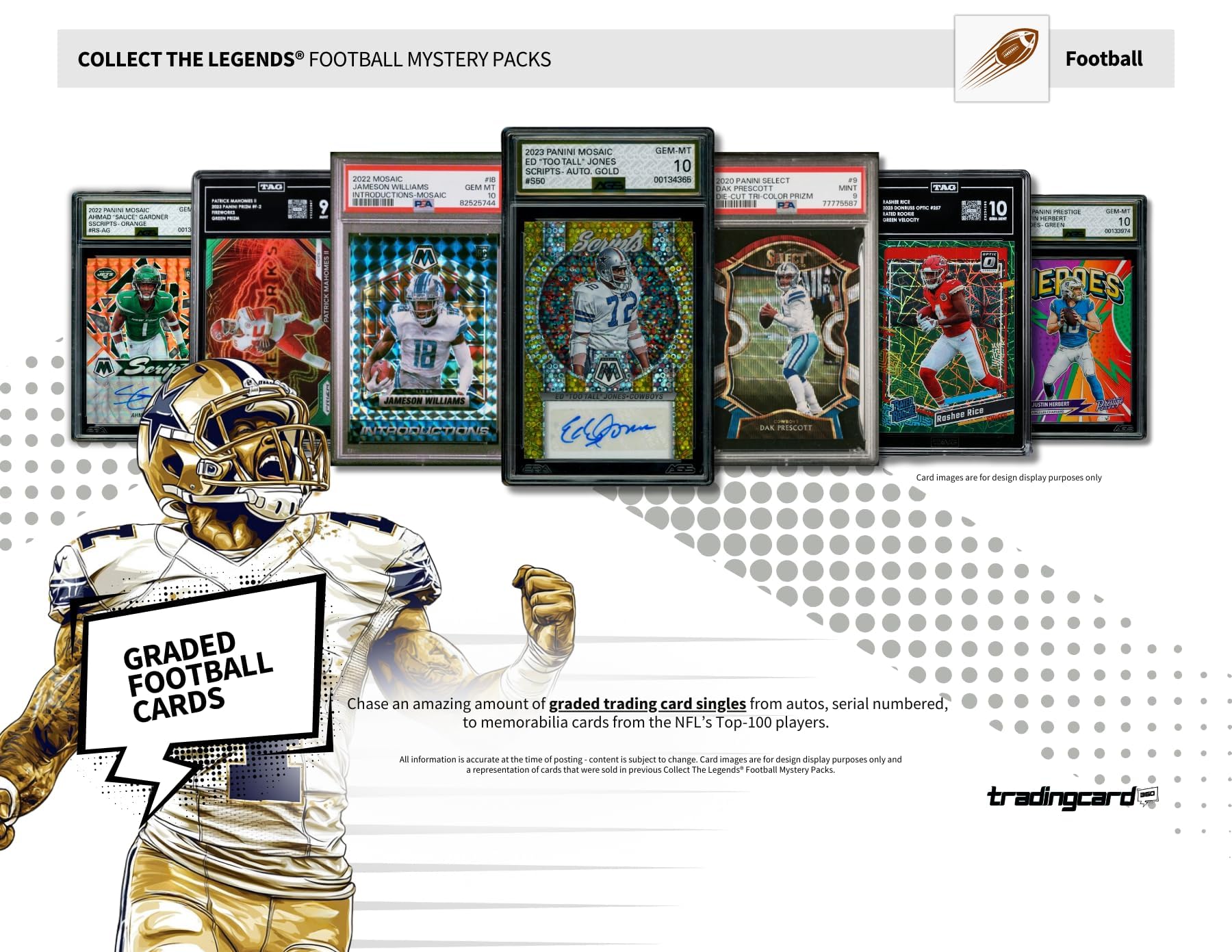 football gems of the game 1 graded card Sold at Auction: 2020 Football Gems Of The Game Mystery Box with 1 Graded card, 1 Auto + 6 Packs