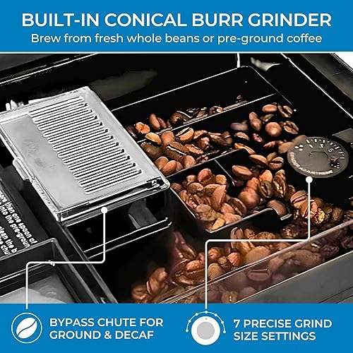 Miniatura 4 de Kenmore - Cafetera totalmente automática - con molinillo, espumador de leche y vaporizador, manipulación automática, máquina descalcificadora