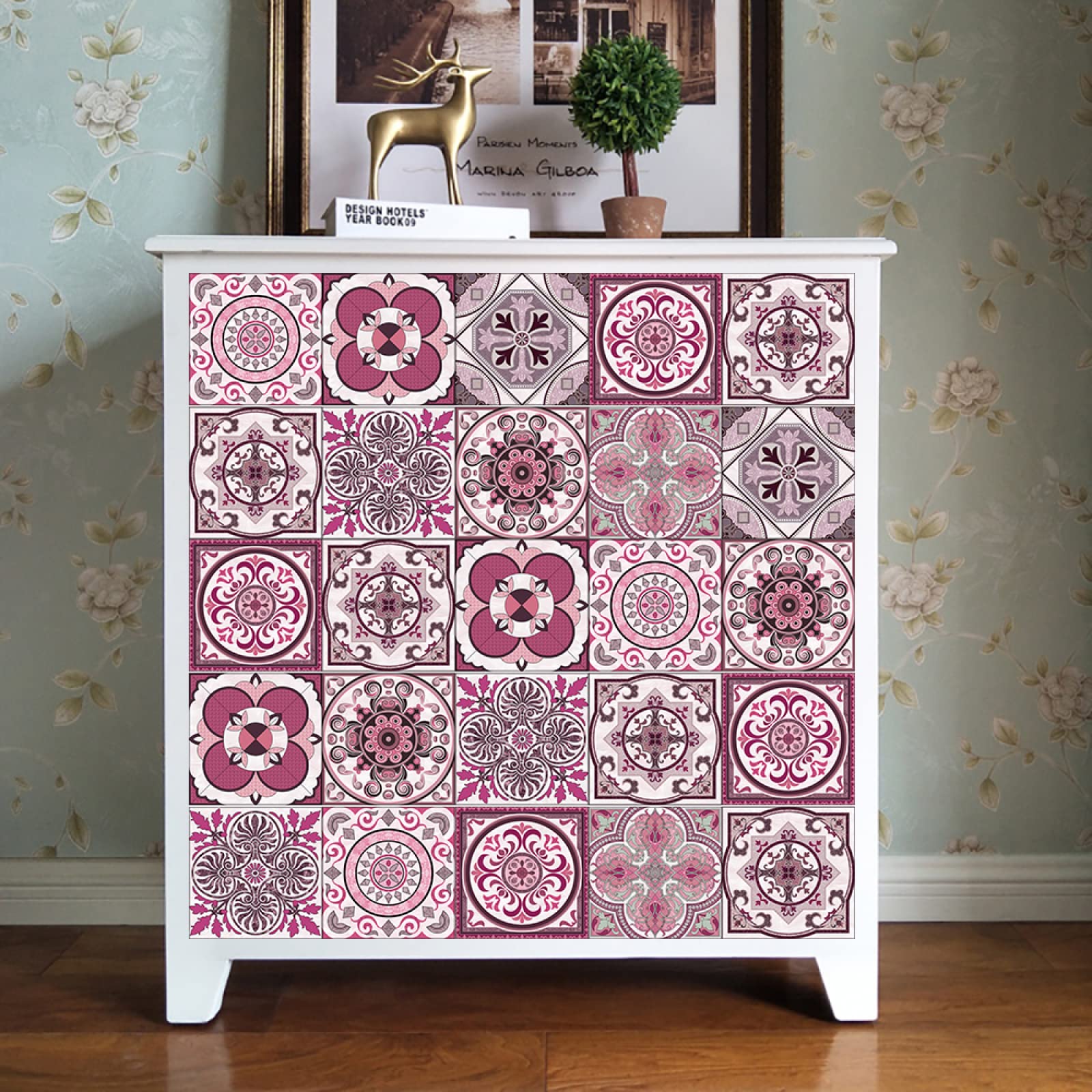 Piastrelle Adesive 15x15 Cm Viola - Per Cucina, Bagno, Mobili, Impermeabili E Rimovibili - Foto 3