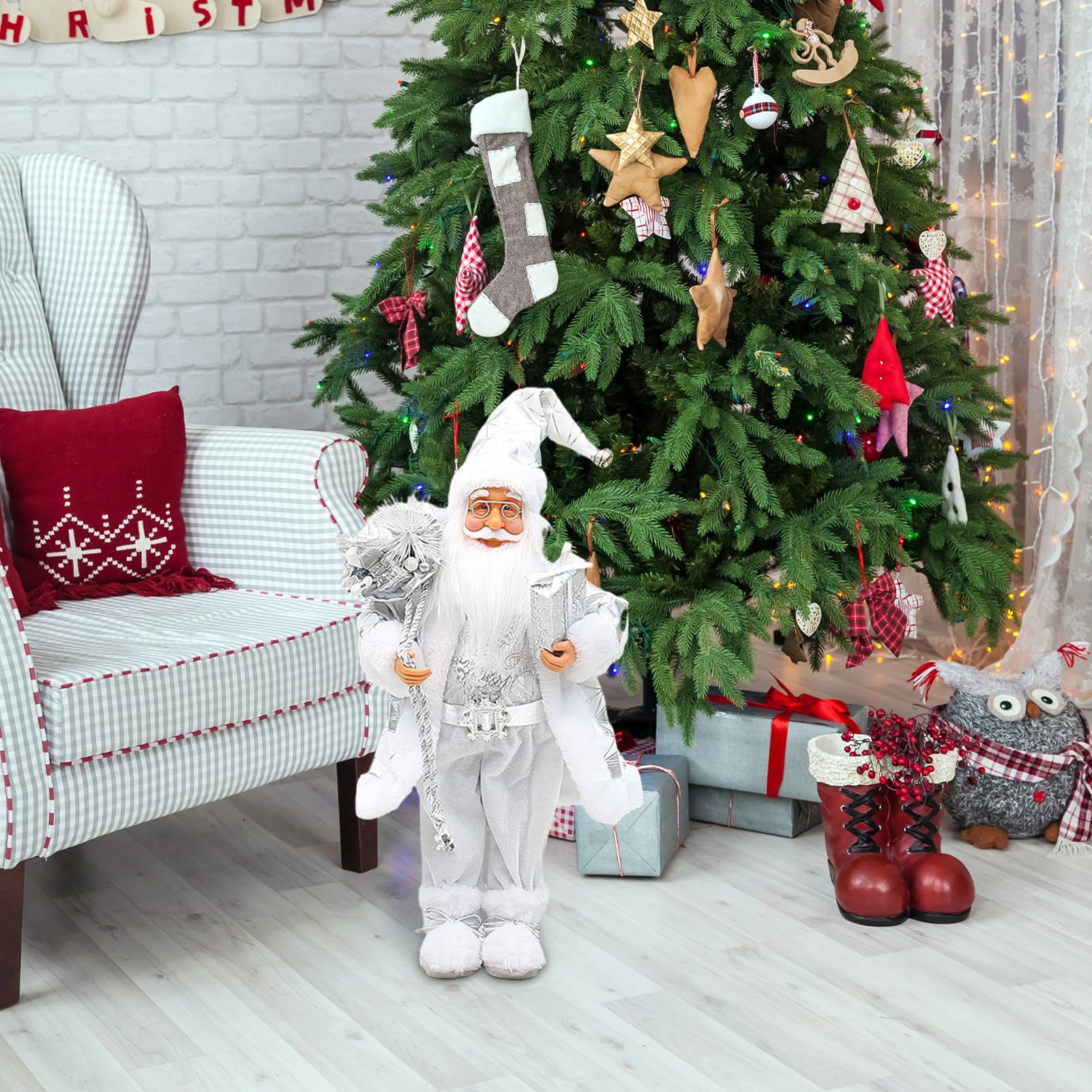 Santa Figur 45 Zentimeter Stehende Weihnachtsmann Figur