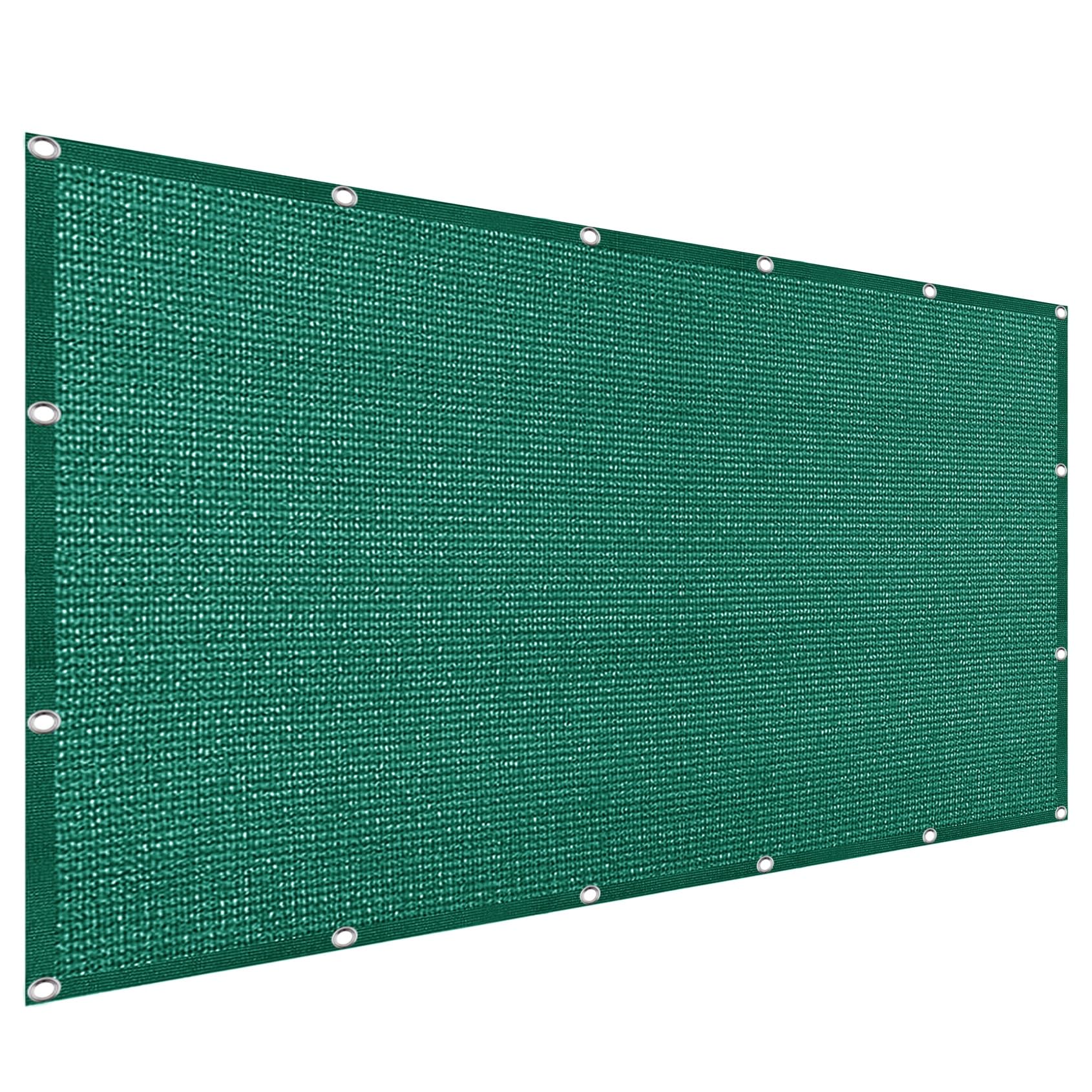 Toldo Vela de Sombra Permeabl 90 x 700 cm, Resistente HDPE Prueba de Viento, Paño de Protección Solar Red, Red de Sombra para toldo, para Patio, Jardín, Exteriores, Verde Oscuro