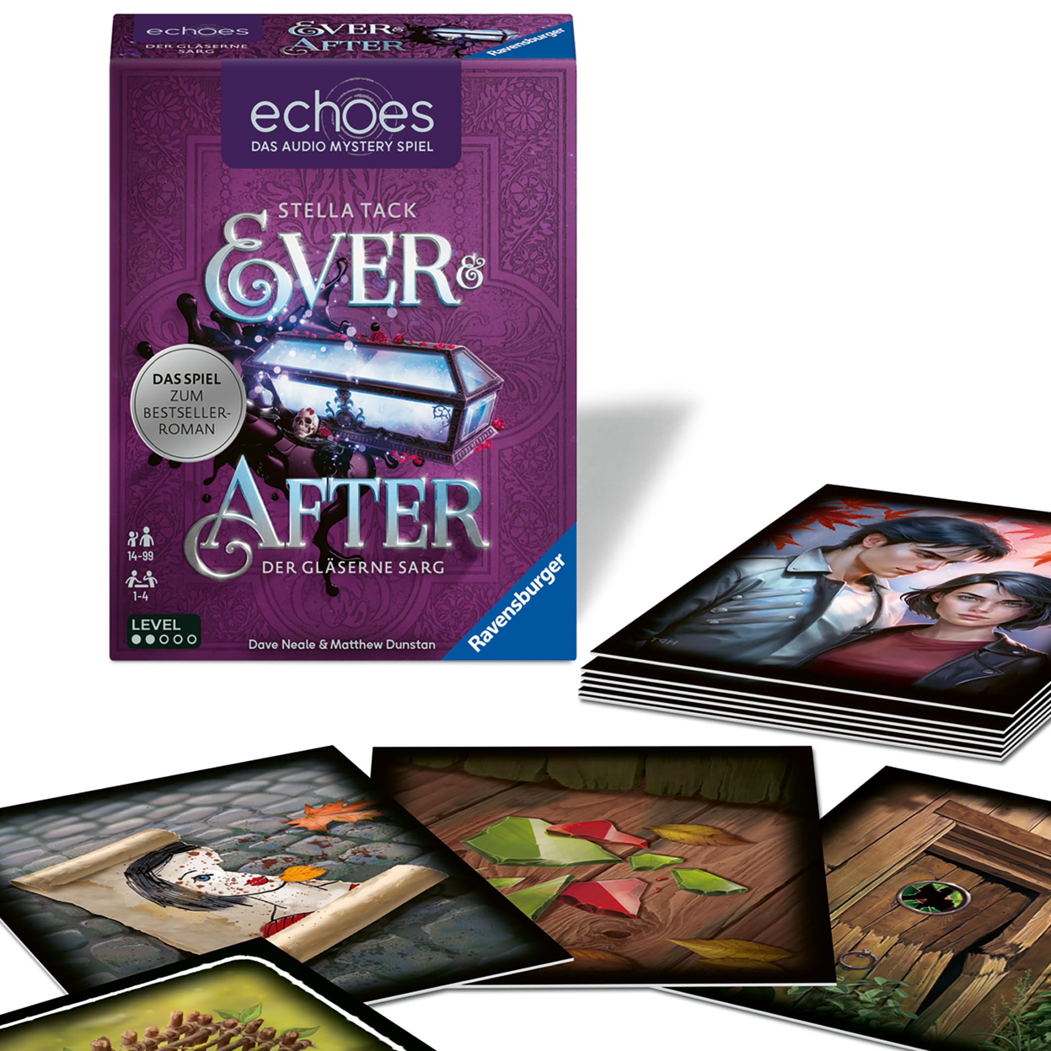 Ravensburger 24850 Echoes Ever & After - Audio Mystery Spiel ab 14 Jahren zum Spiegel Roman von Stella Tack, mit exklusivem Stickerbogen, Erlebnis-Spiel, knisternde Märchen Fantasy