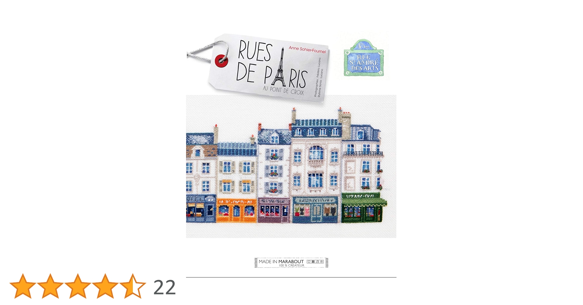 Amazon.co.jp: MARABOUT 「RUES DE PARIS」 刺しゅう作品・図案
