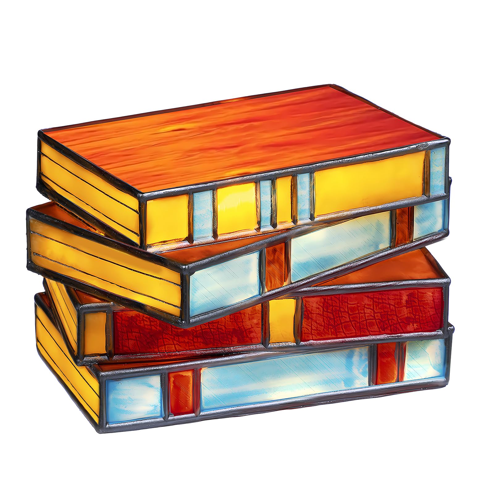 Artistic Resin Craft Desktop Light - Handcrafted Book-Shaped Table Lamp & Tree-Shaped Resin Lamp - Unique Desktop Lighting & Home Decoration