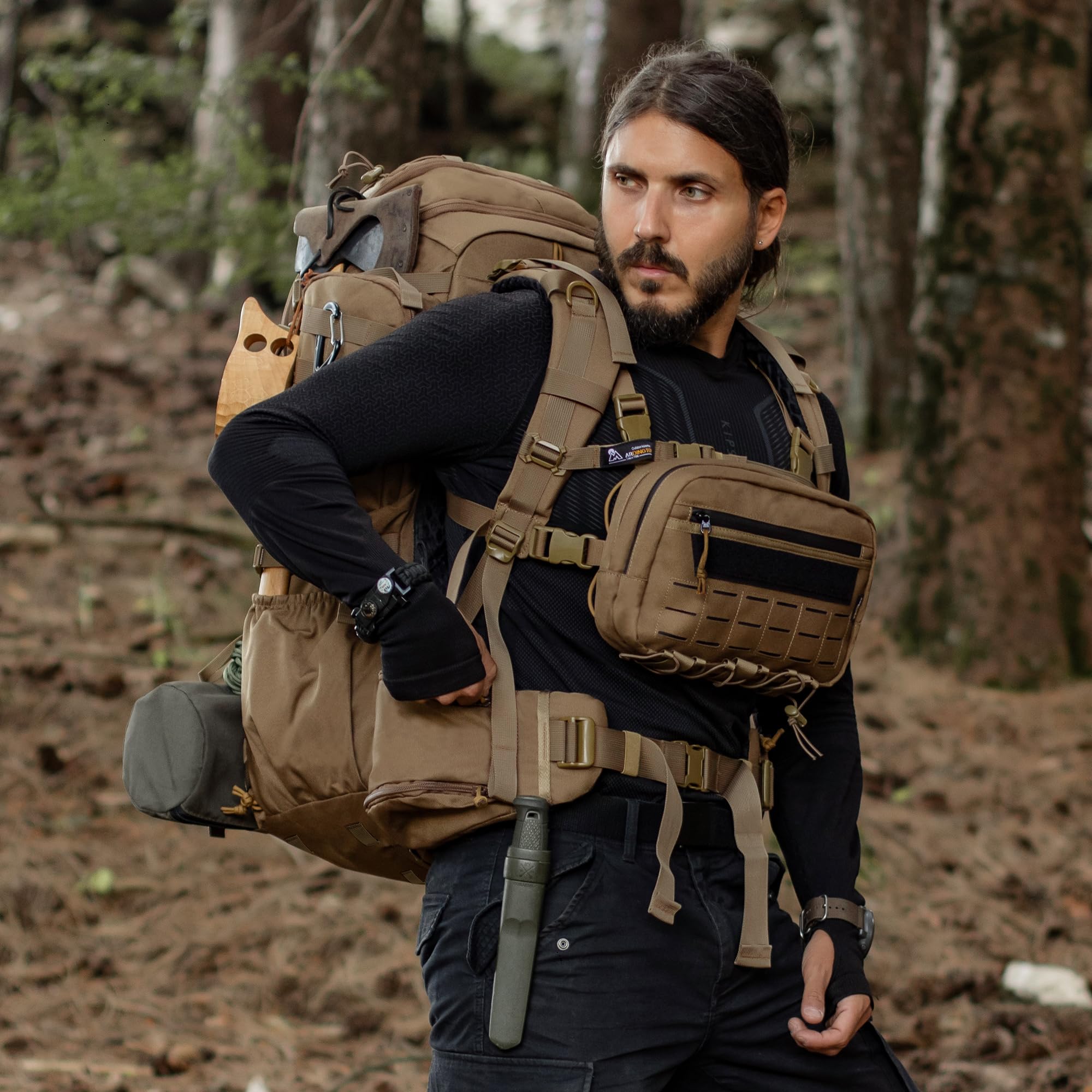 Mardingtop Poche poitrine tactique Molle Gilet Pouch Chest Rig pour aventures en plein air, cyclisme