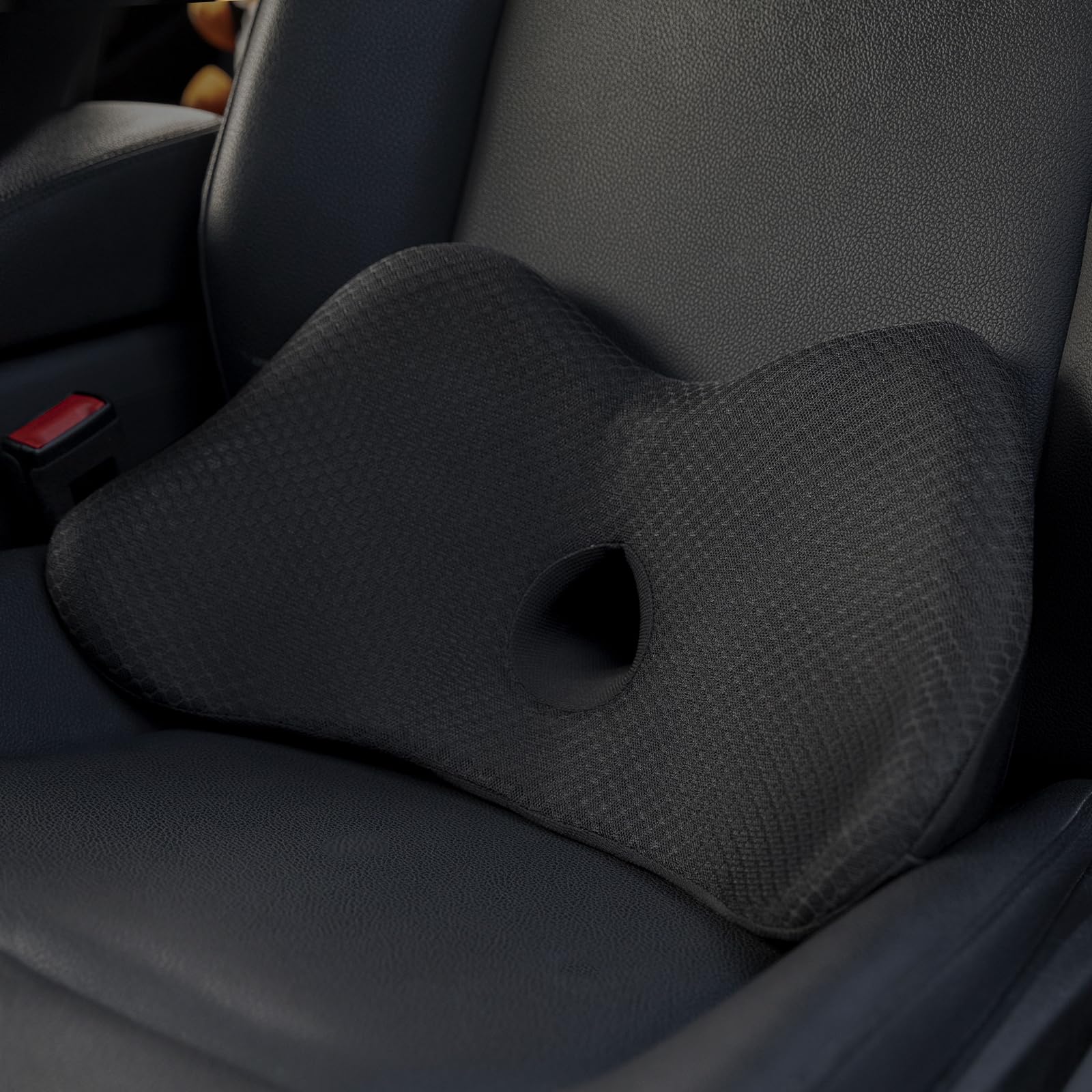2 en 1 cojín de Asiento de Coche con Forma de cuña, Espuma viscoelástica para Coche, ortopédico, Alivio del Dolor, Mejora al Sentarse