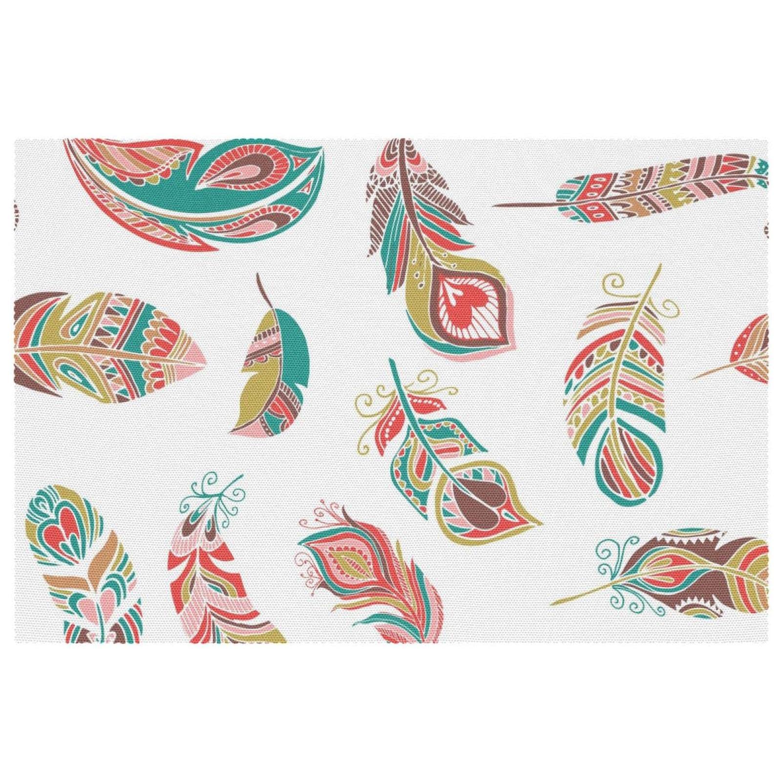 Sets de table en plumes bohème lot de 6 lavables pour salle à manger 30x45