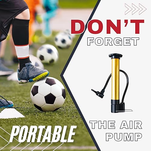 Miniatura 3 de Inflador de bolas con agujas humedecidas. Fácil de operar y apto para niños. Baloncesto, fútbol, fútbol y mucho más. Funda metálica duradera.